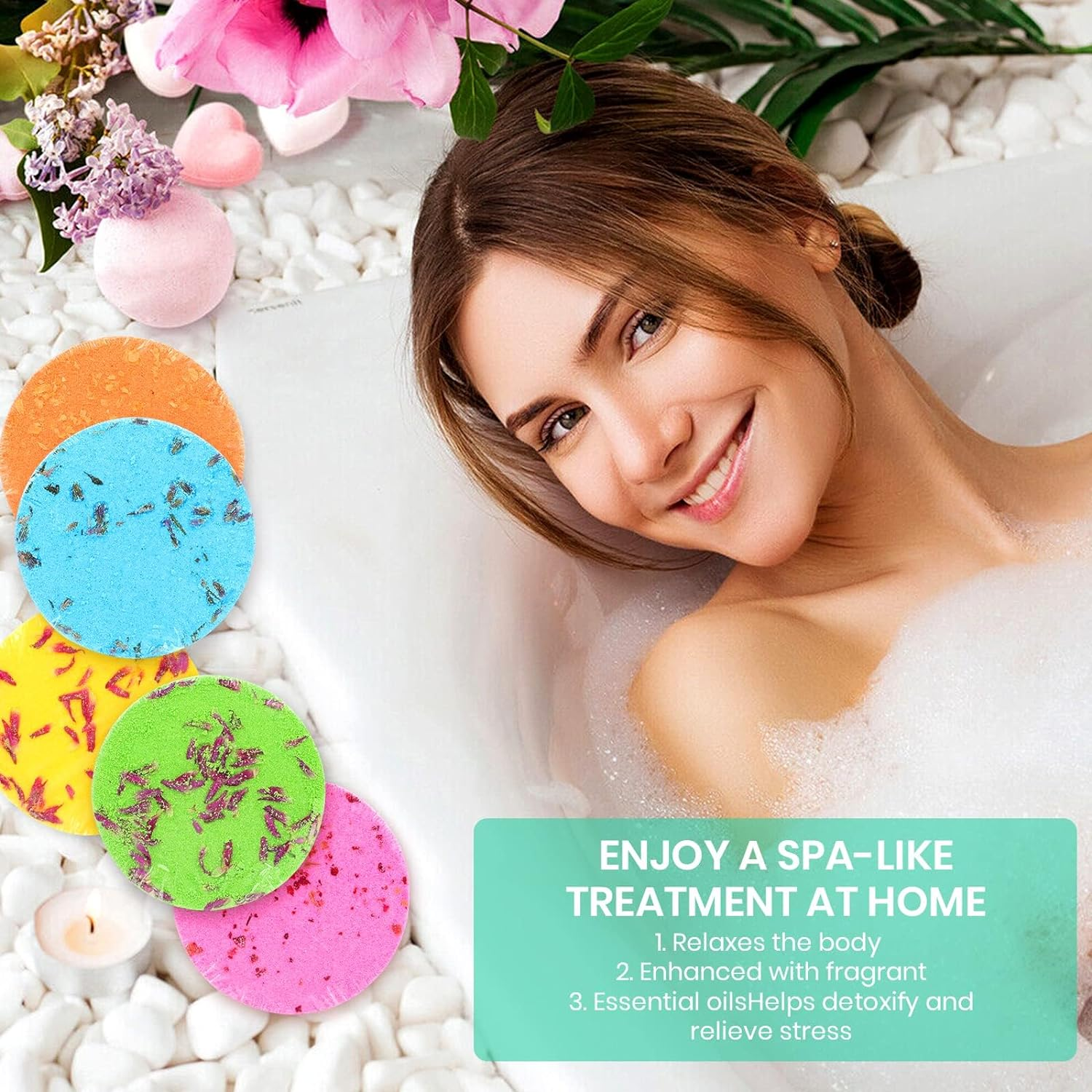 Shower Steamers Aromatherapy,8 Pack Shower Steamer Bombs with Essential Oils for Women and Men，8 Smells for Cozy Daily Showers Body Restore Relaxing Spa Yoga Birthday Christmas Mom Gifts for Women