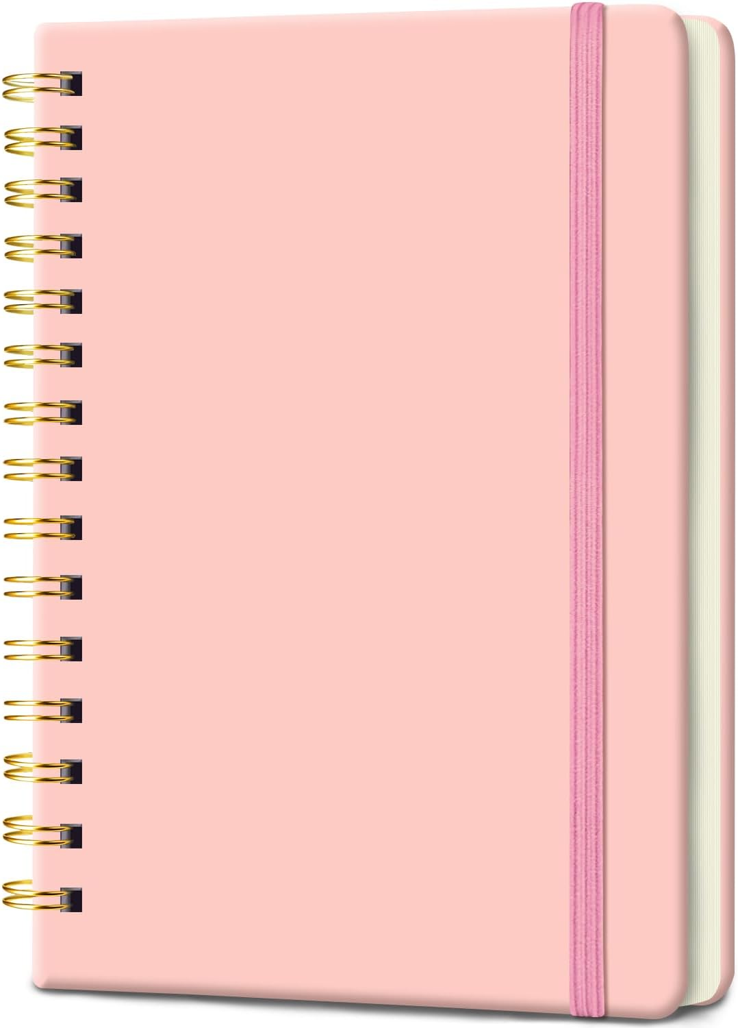 Spiral Notebook A5, 8.27"X5.7" Hardcover Notebook 160 Lined Pages Spiral Journal for Men Women Writing, Note Taking, Journaling, School, Work, Gift (Palepink) image number 6