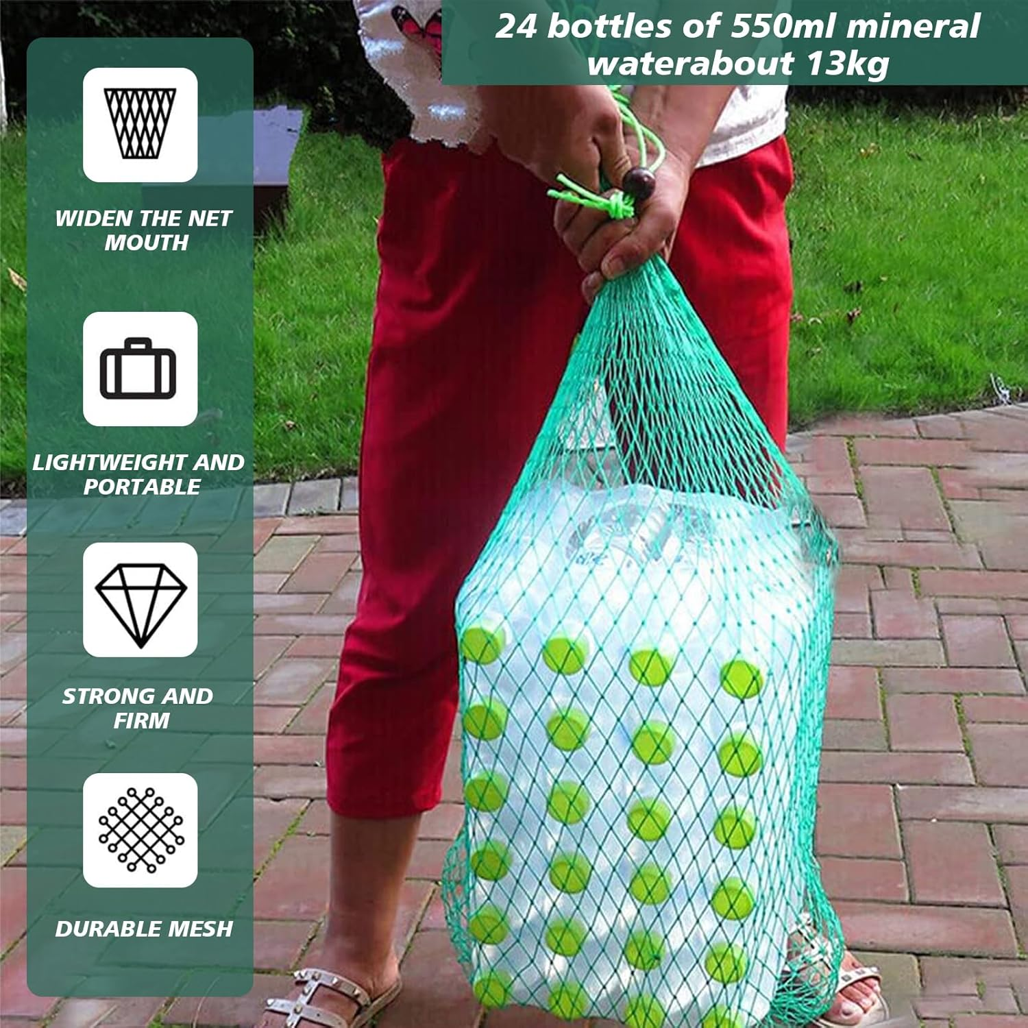 Fishing Net Bags, Folded Fishing Bait Trap Net, Drawstring Fish Storage Mesh, Foldable Fish Keep Net Diving Bags, Long Fishing Mesh, Length Trap Net for Shrimp, Shrimp, Crabs, Lobster (1.5M) image number 6