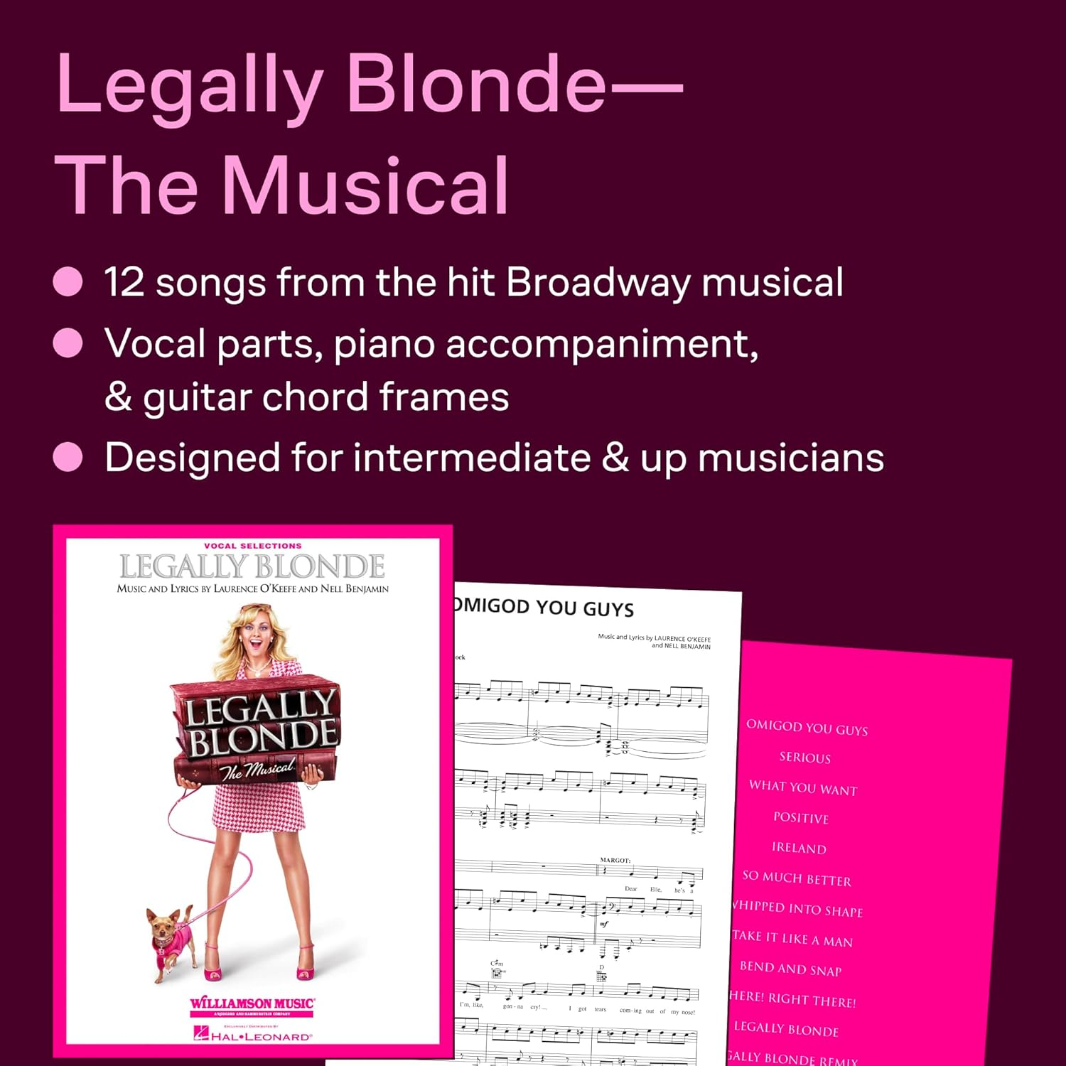Legally Blonde - the Musical: Vocal Line with Piano Accompaniment: Vocal Selections (Vocal Line with Piano Accompaniment) image number 2