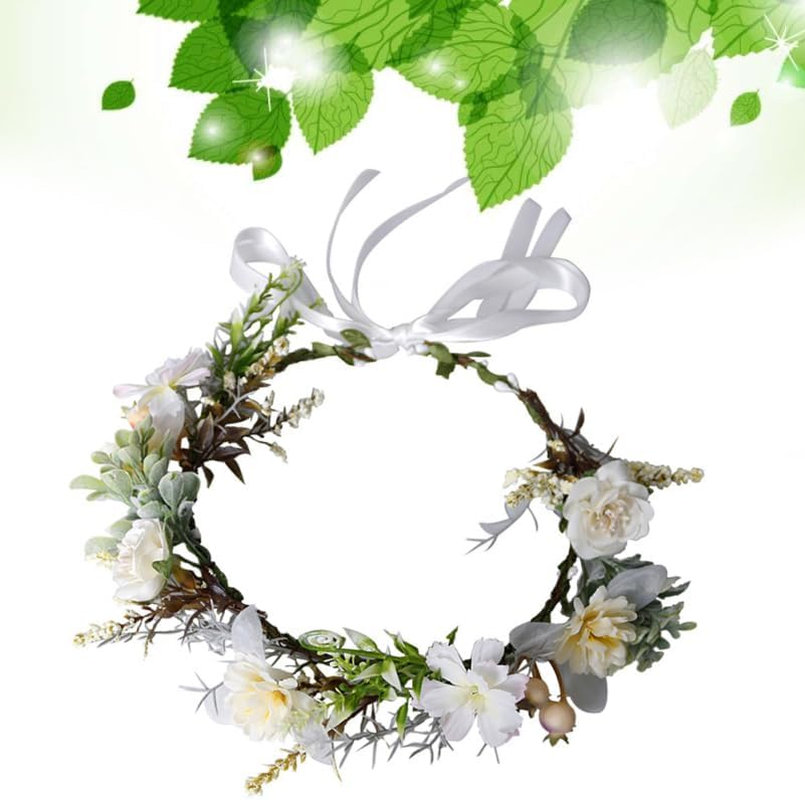 FOMIYES Simulated Flower Hair Accessories Lightweight Floral Headband for Brides Wedding Party Photo Shoots Cosplay Headwear for Girls image number 1