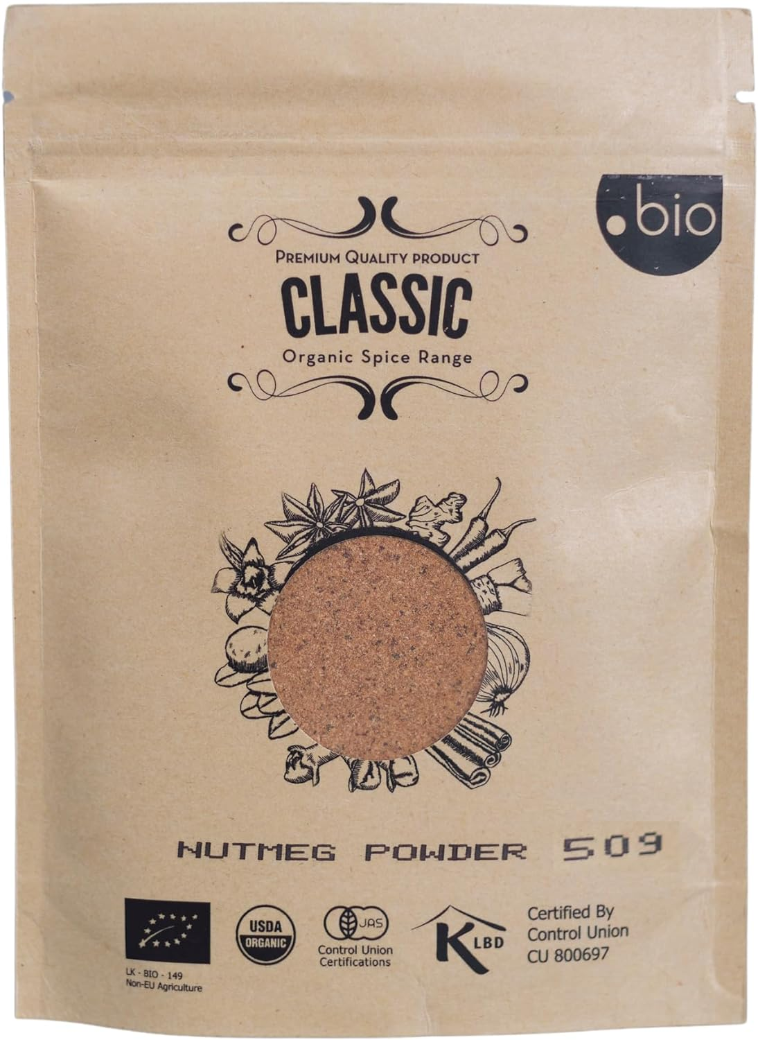 Organic Nutmeg Powder | Freshly Ground | Aromatic & Rich in Flavor | Product of Sri Lanka | 50G | USDA Certified image number 4