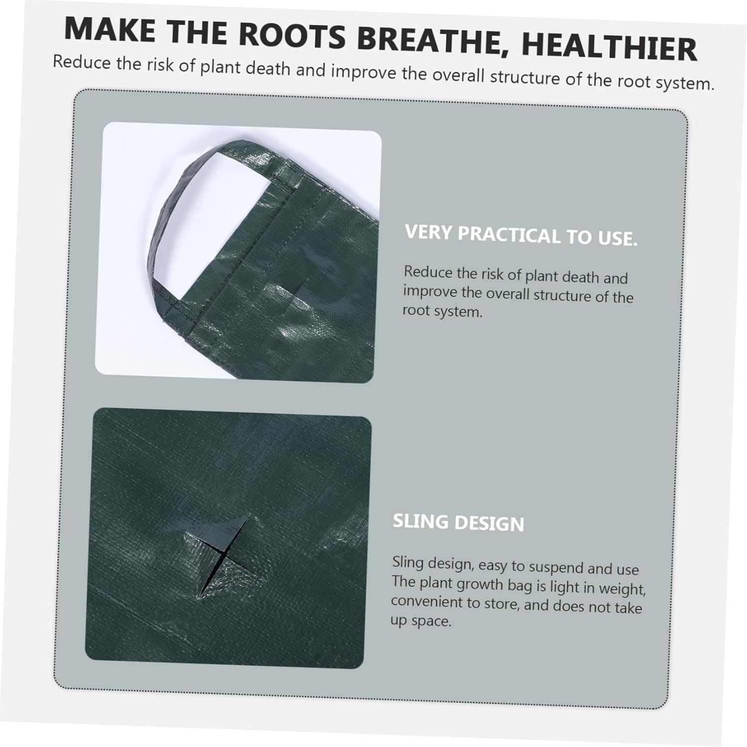 2Pcs Multi-Pocket Wall-Mounted Plant Bags for Indoor Gardening Breathable Strawberry Nursery Bags Practical Green Vertical for Houseplants image number 1