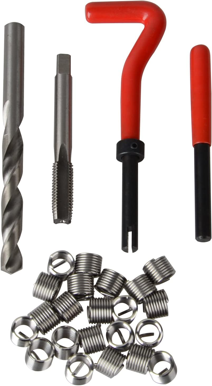 DAYUAN 131Pcs Helicoil Metric Thread Repair Kit, HSS Drill Thread Insert Repair Tool M5 M6 M8 M10 M12