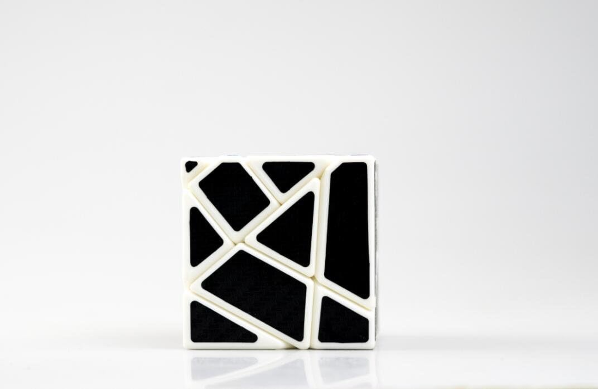 Cuberspeed Ghost 3X3 White with Black Sticker Magic Cube 3X3 Ghost White 3X3X3 Speed Cube Black Sticker image number 3