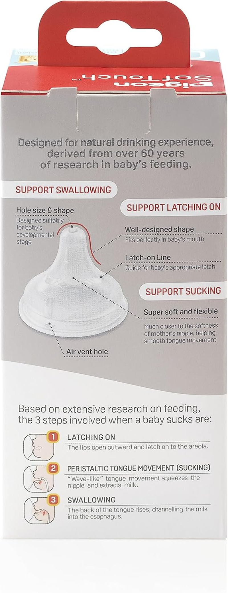 Pigeon Softouch 3 Baby Bottle Glass for 0+ Months Babies, BPA & BPS Free, 160Ml, 1 Pack image number 1