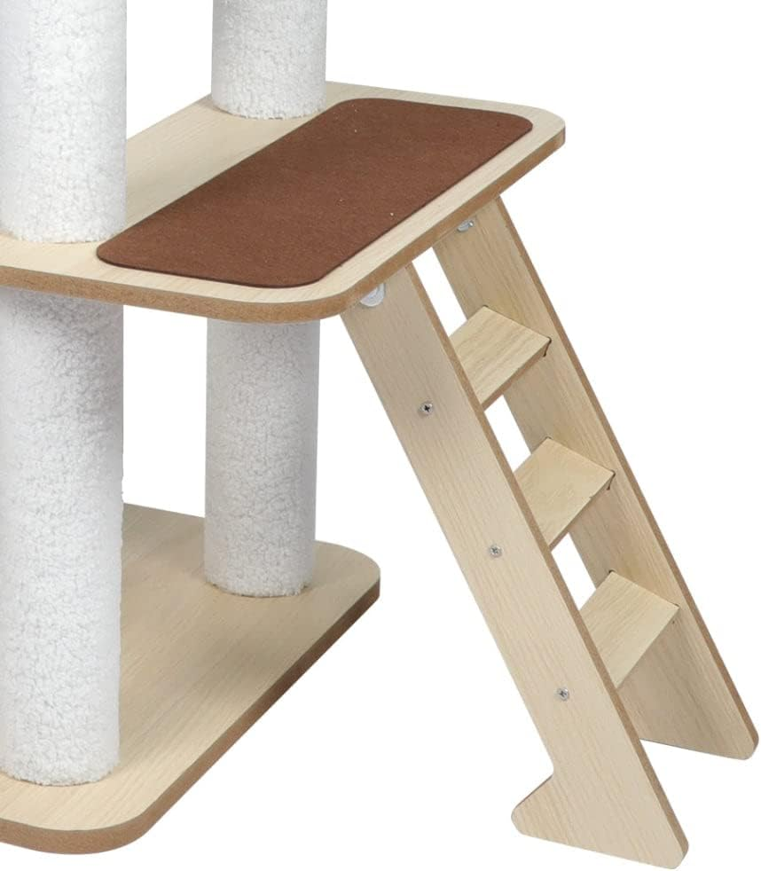 Pawz 138Cm Cat Tree &ndash; Cats Tower, Scratching Post, Scratcher, Wood, Condo, Toys, Modern House, Climbing image number 2