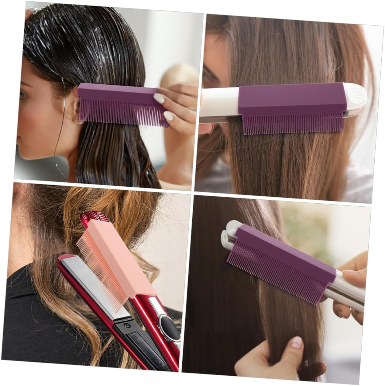 Detachable Hair Straightening Comb 2Pcs Lightweight Compact Hair Styling Tool for Home and Barber Use Iron Attachment image number 5