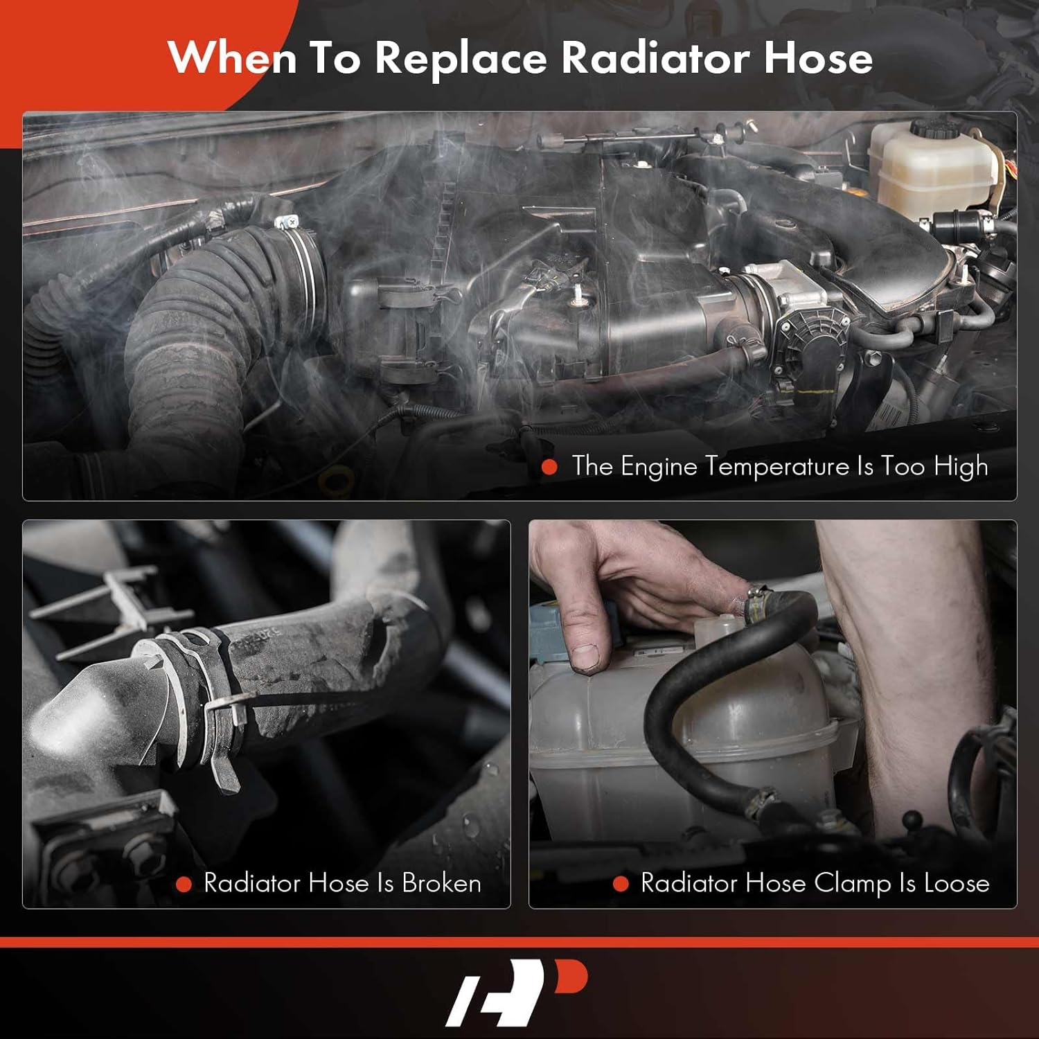 A-Premium Radiator Coolant Hose Front Compatible with BMW F10 528I 2009 2010 2011 2012 2013, 2.0L 3.0L 4.4L, Replace# 17127578399 image number 6