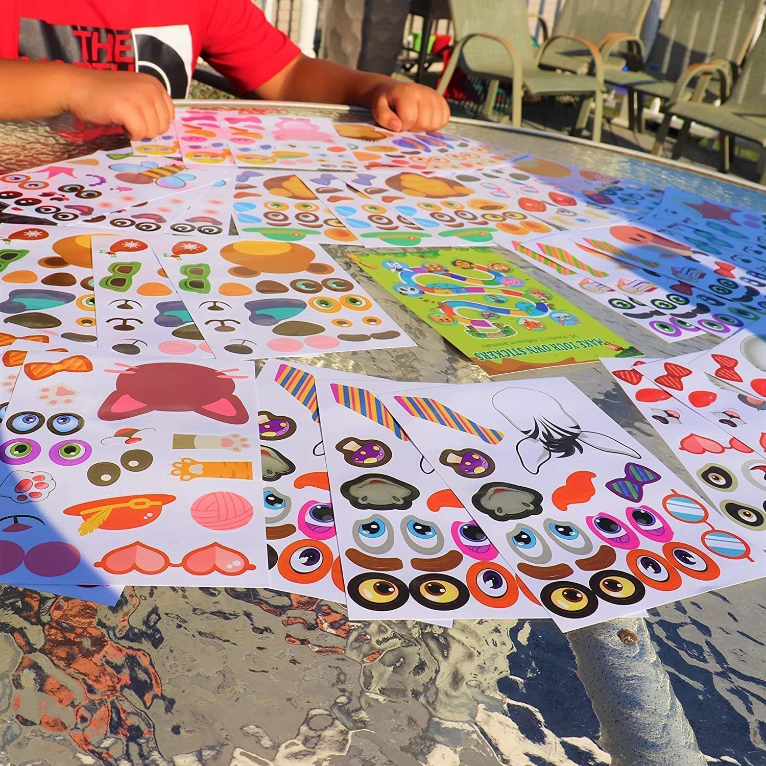 36 Sheets Make-A-Face Stickers for Kids (690 Stickers) Make Your Own Animal 12 Themed Gift Kids' Party, Student Reward, Art Craft, Party Favors, School Rewards image number 3