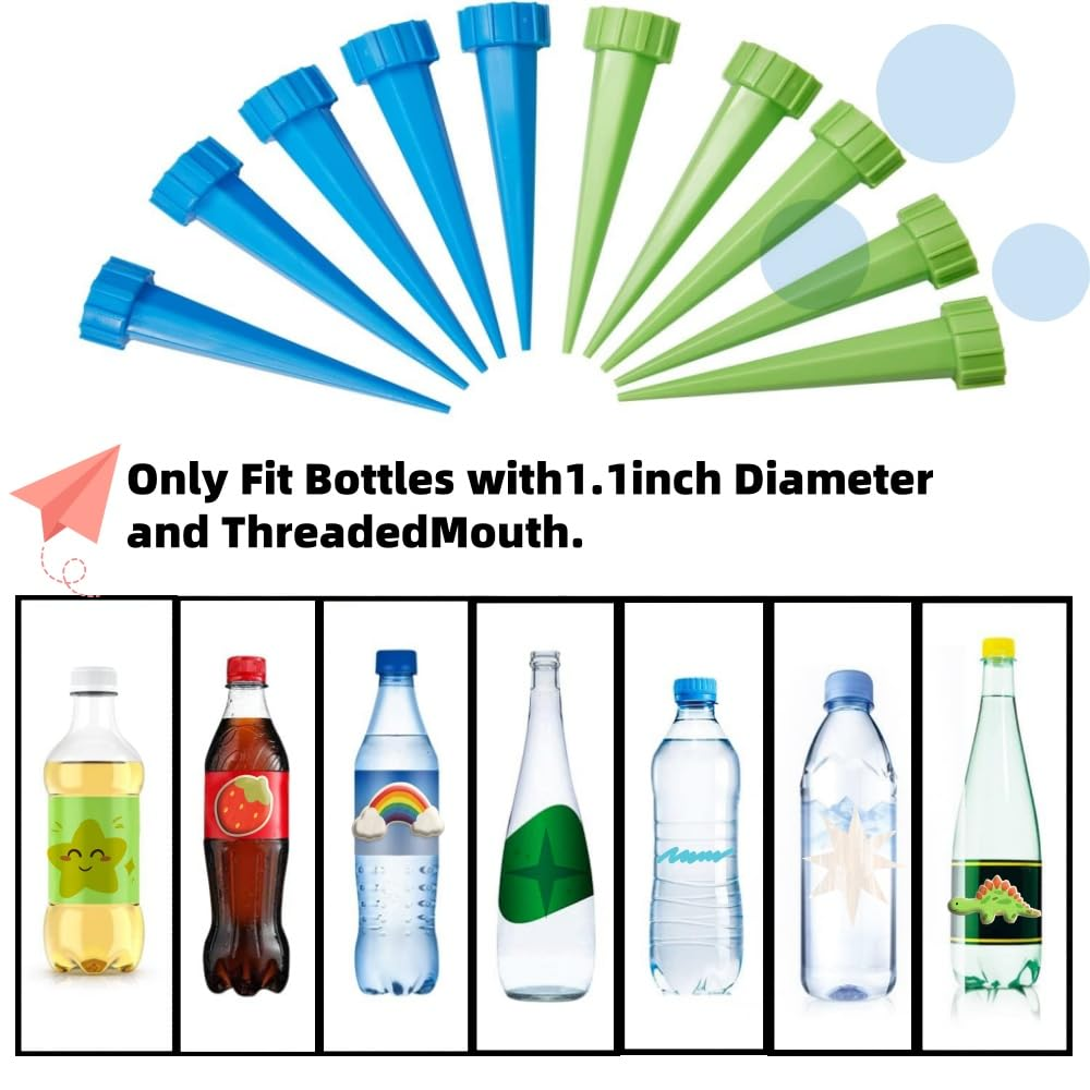 20PCS Self-Watering Nails, Adjustable Plant Watering Device Self-Watering Piles, Automatic Drip Irrigation System with Slow-Release Control Valve Switch - for Outdoor and Indoor Plants image number 3