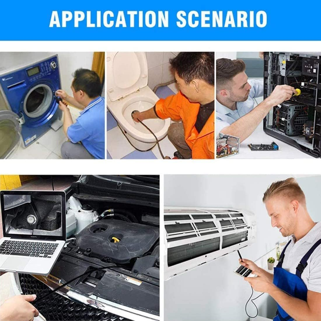 Endoscope USB Inspection Camera Waterproof Wifi Borescope Compatible Android and Ios Smartphones, Iphone, Ipad (4.92FT) image number 1