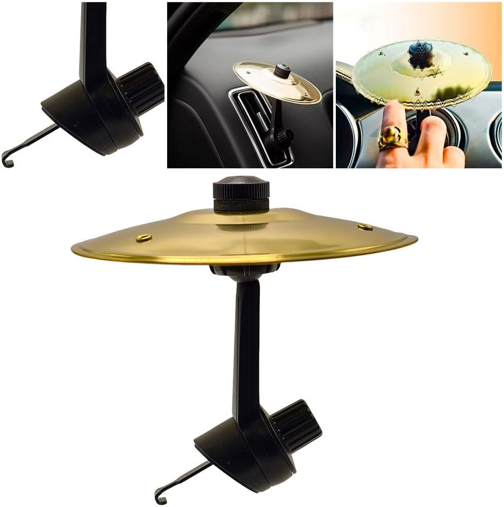 Car Crash Cymbal, Funny Car Crash Cymbal Air Vent, Car Drum Cymbal Air Vent, Car Cymbal Air Vent, Mini Drum Car Vent Cymbal, Clip-On Car Crash & Ride Cymbals for Music Lovers image number 3
