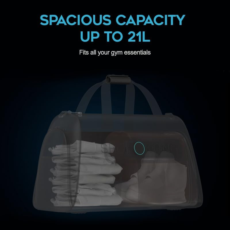 Sports Bag - Generating O3 to Eliminate Odors, Built-In Shoe Zone & Travel-Ready(Grey) image number 1