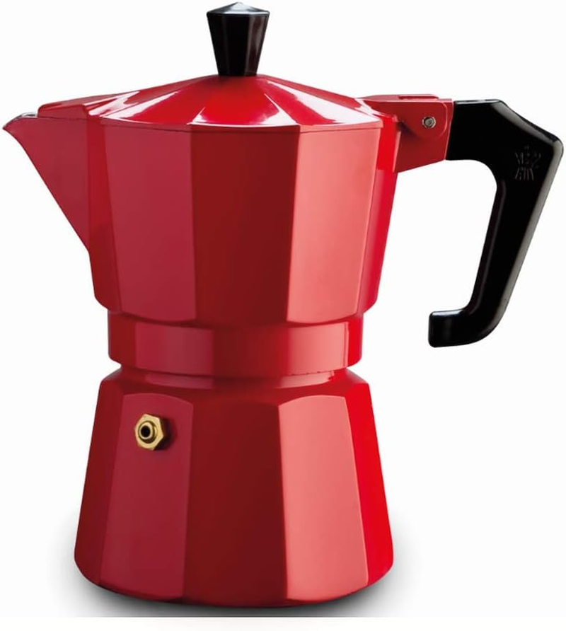 Pezzetti Italexpress 3 Cup Red Stove Top Coffee Maker, Red, ITL003CP05