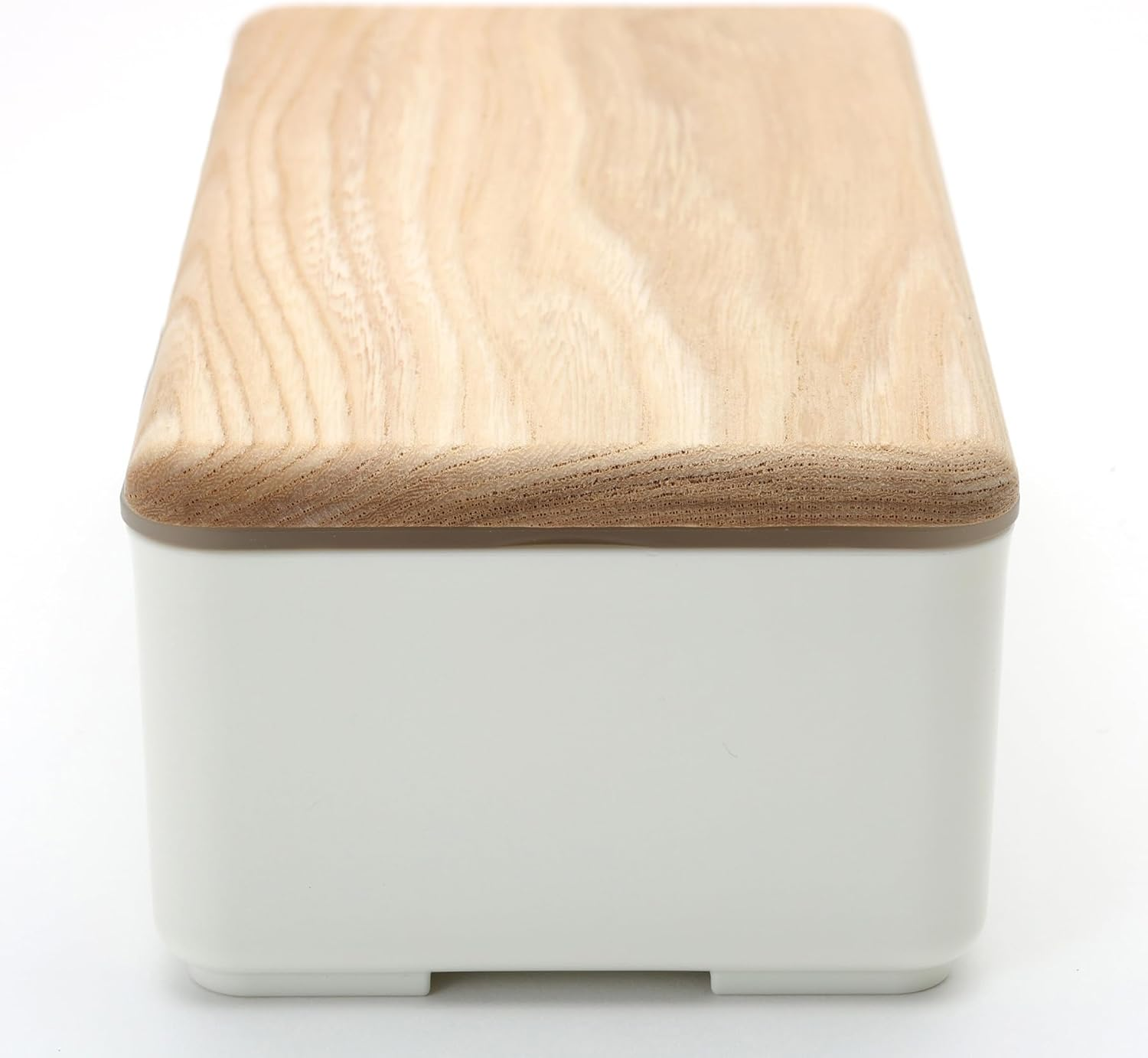 Miyoshi Seisakusho 0601-0057 Wooden Lid Lunch Box, Sen, White, Size: Approx. W 7.0 X D 3.4 X H 2.4 Inches (17.8 X 8.7 X 6 image number 1