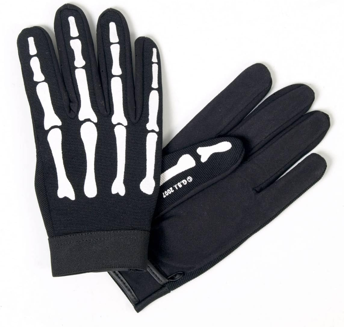 Hot Leathers Skeleton Mechanic Gloves (Black, Small) image number 4