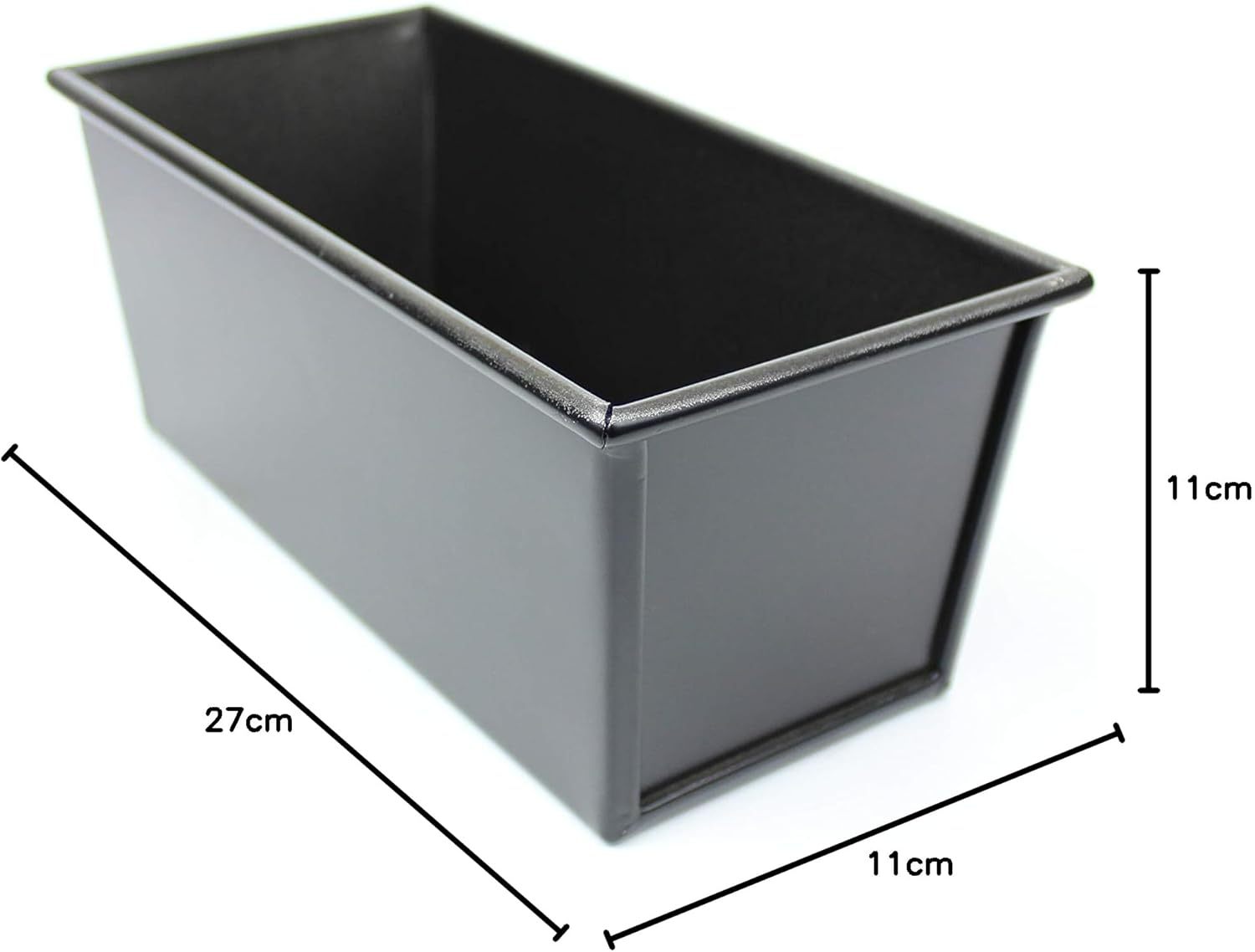 Heavy Duty, Professional Baking Tin. 680 Grams, 27 X 11 X 11Cm, Black (BB-680G) image number 2