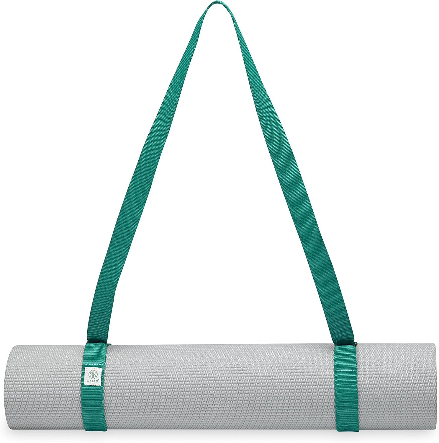 Gaiam Easy-Cinch Yoga Mat Sling - Durable Carrying Strap for Yoga Mat with Metal D-Rings for Secure Fit (No Mat Included)