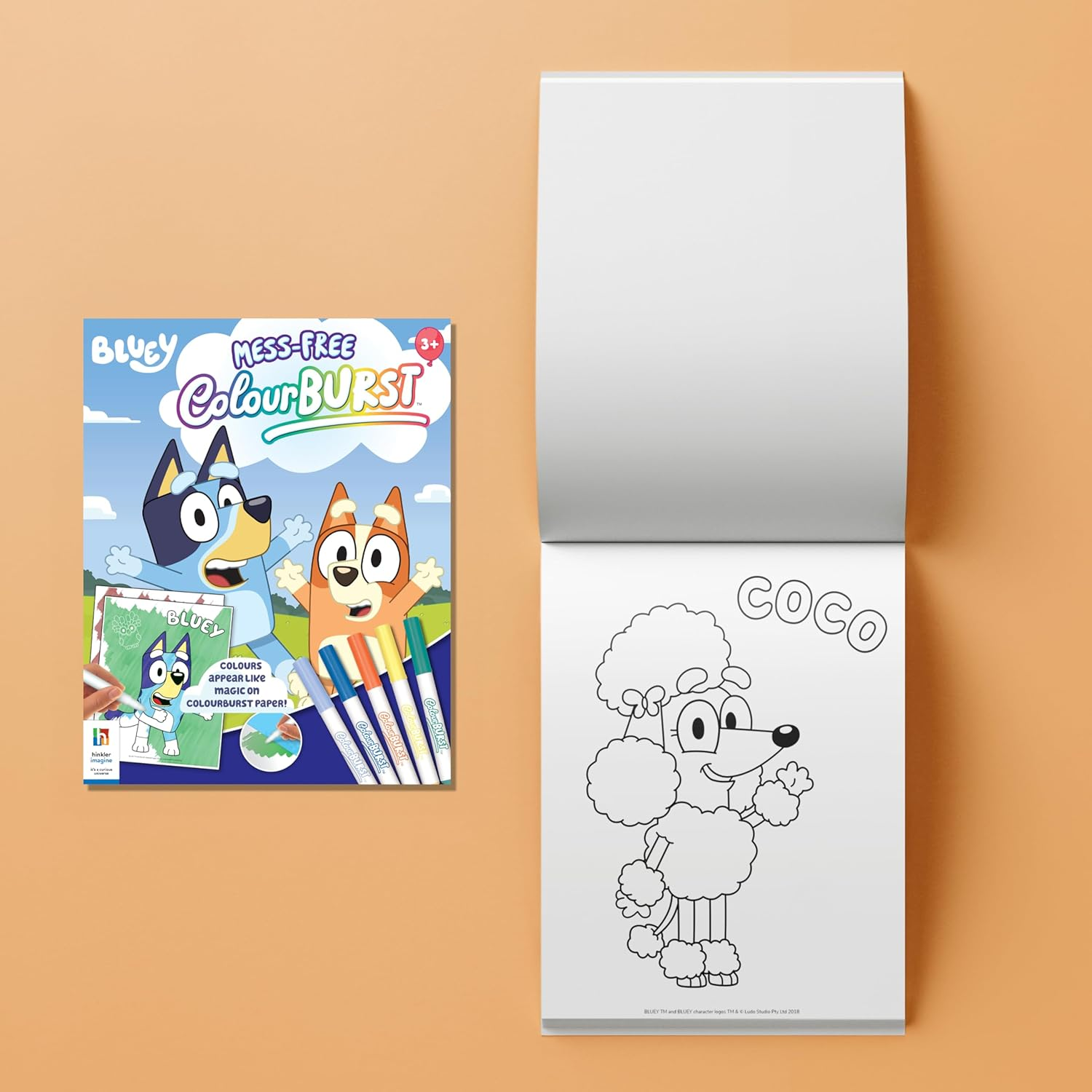 Inkredibles Colour Burst Bluey - 32 Pages of Colouring Fun with 6 Mess-Free Markers image number 5