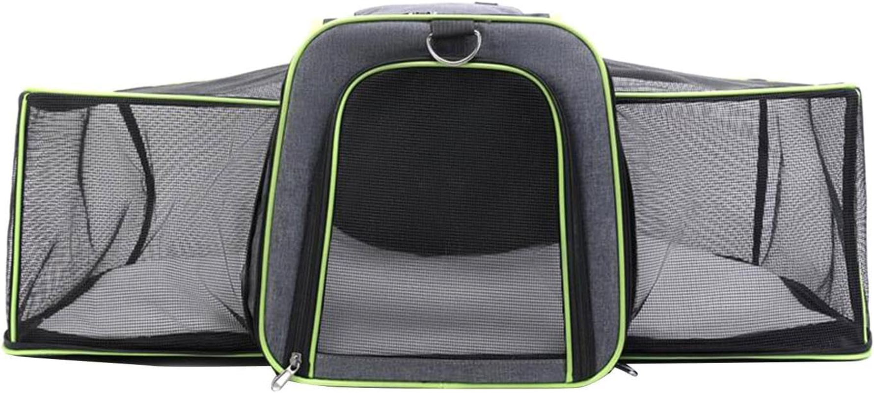 Generic Expandable Pet Carrier, Expandable Cat Carrier, Comfortable, Breathable, Waterproof, Soft Sided, Foldable for Walking, Gray Green image number 6