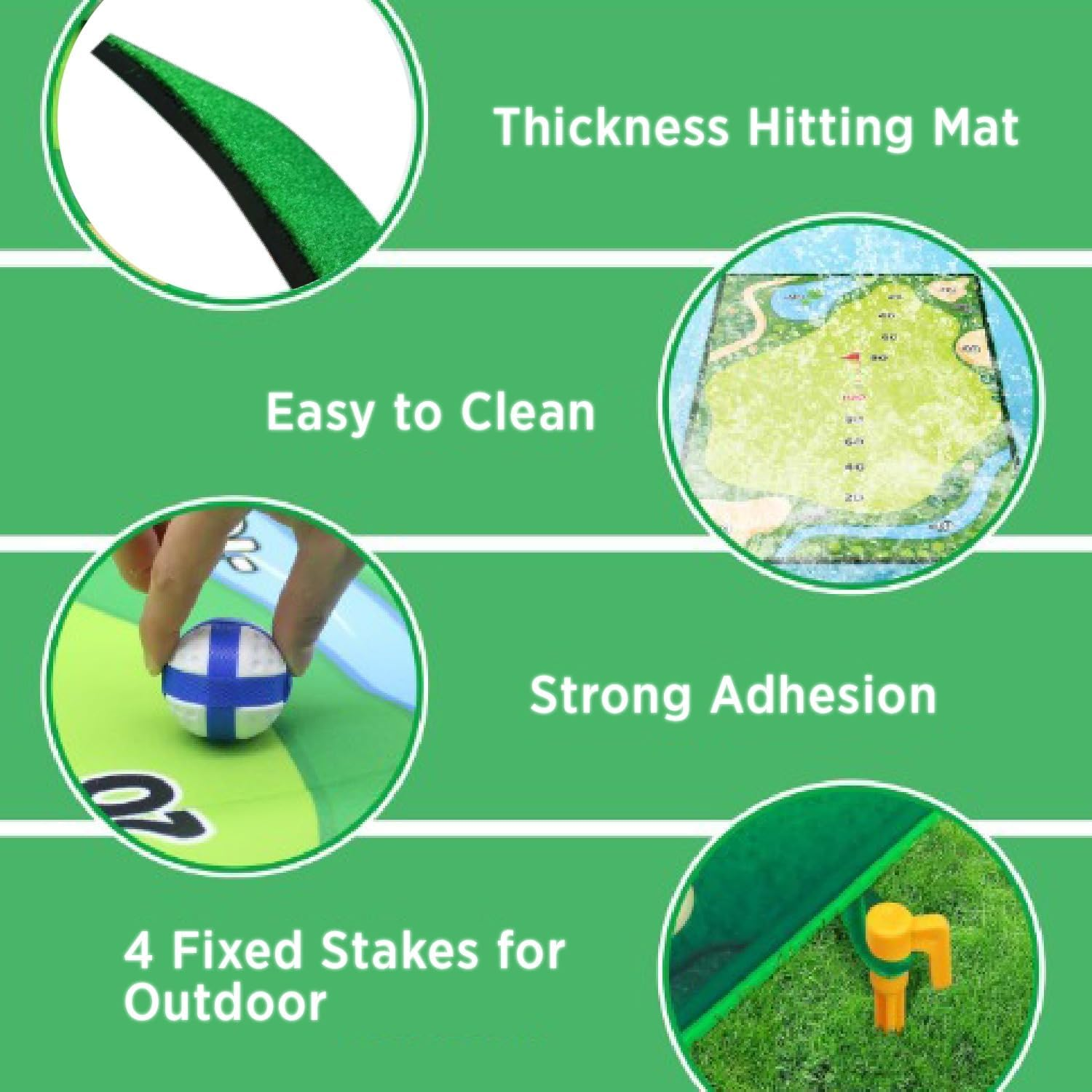 Golf Game Set with Club, Garden Game Set, Casual Set with Extra Thick Mat, Chipping Game with 20 Balls, Complete Club Sets for Indoor and Outdoor image number 1