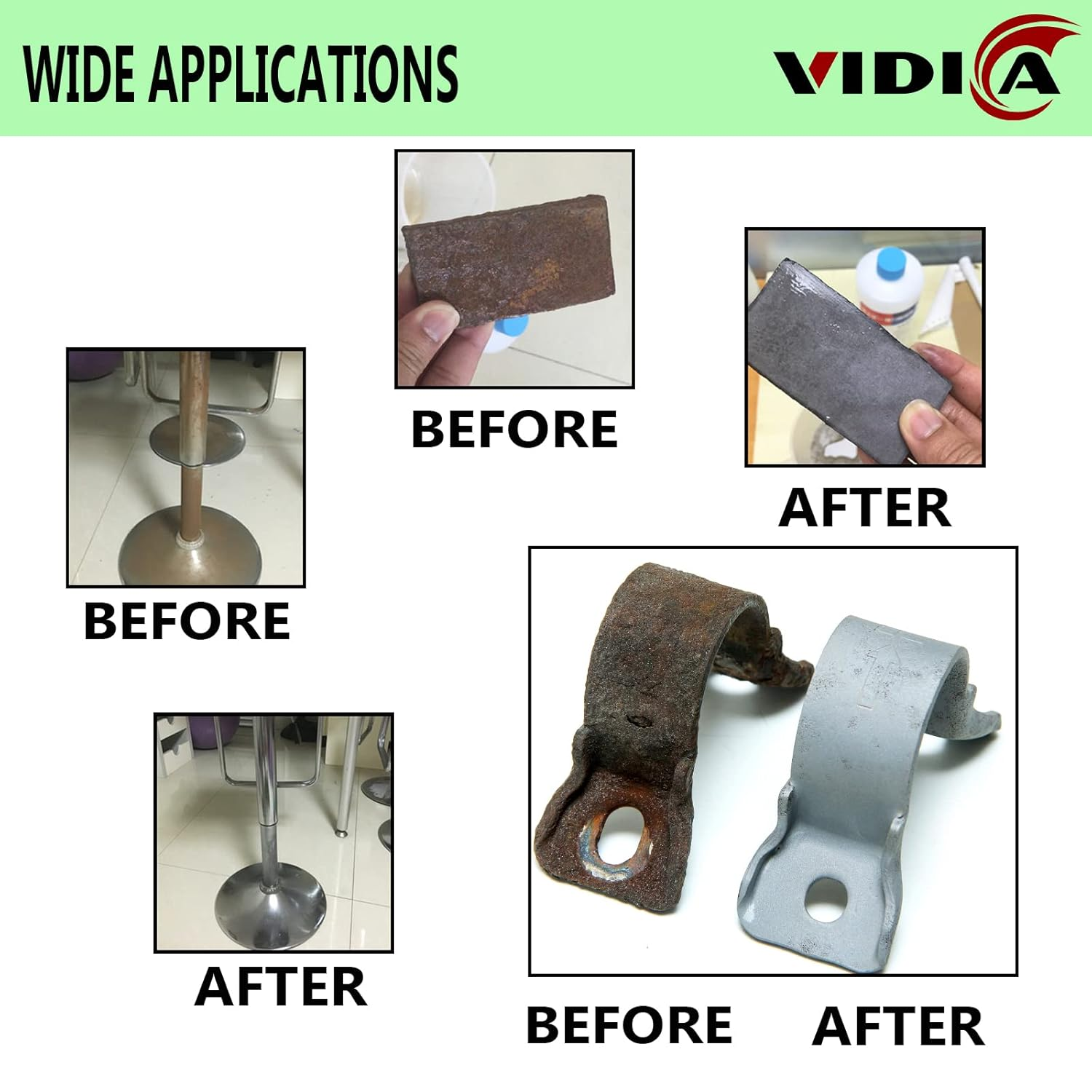 Wire Brush Set 20 Pcs, 1/4 Inch Hex Shank Wheel for Drill, Carbon Steel Brush Set for Cleaning Rust image number 4