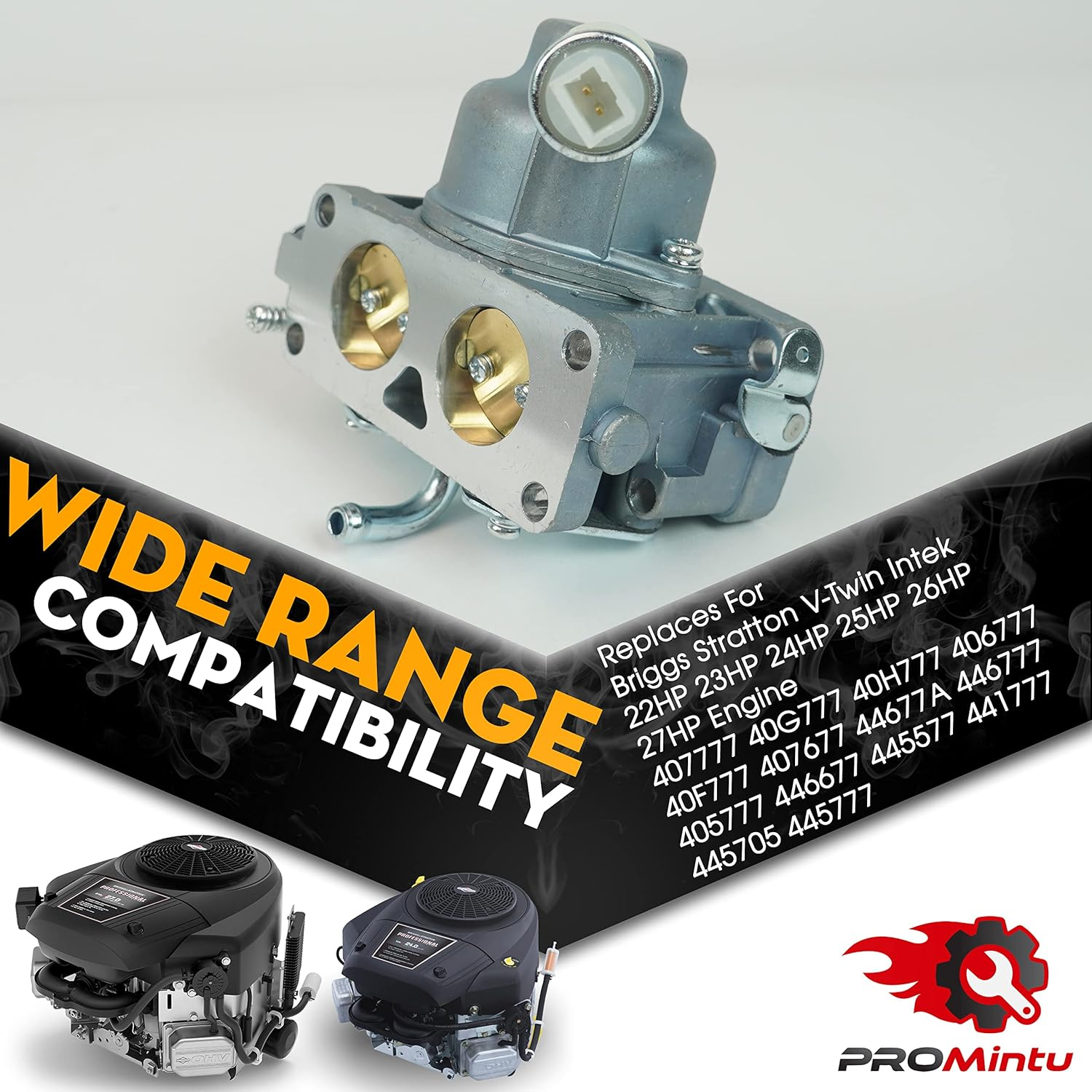Carburetor Carb Replaces for Briggs Stratton V-Twin Intek 22HP 23HP 24HP 25HP 26HP 27HP Engine 407777 40G777 40H777 406777 40F777 407677 44677A 446777 405777 446677 445577 441777 445705 445777 image number 3