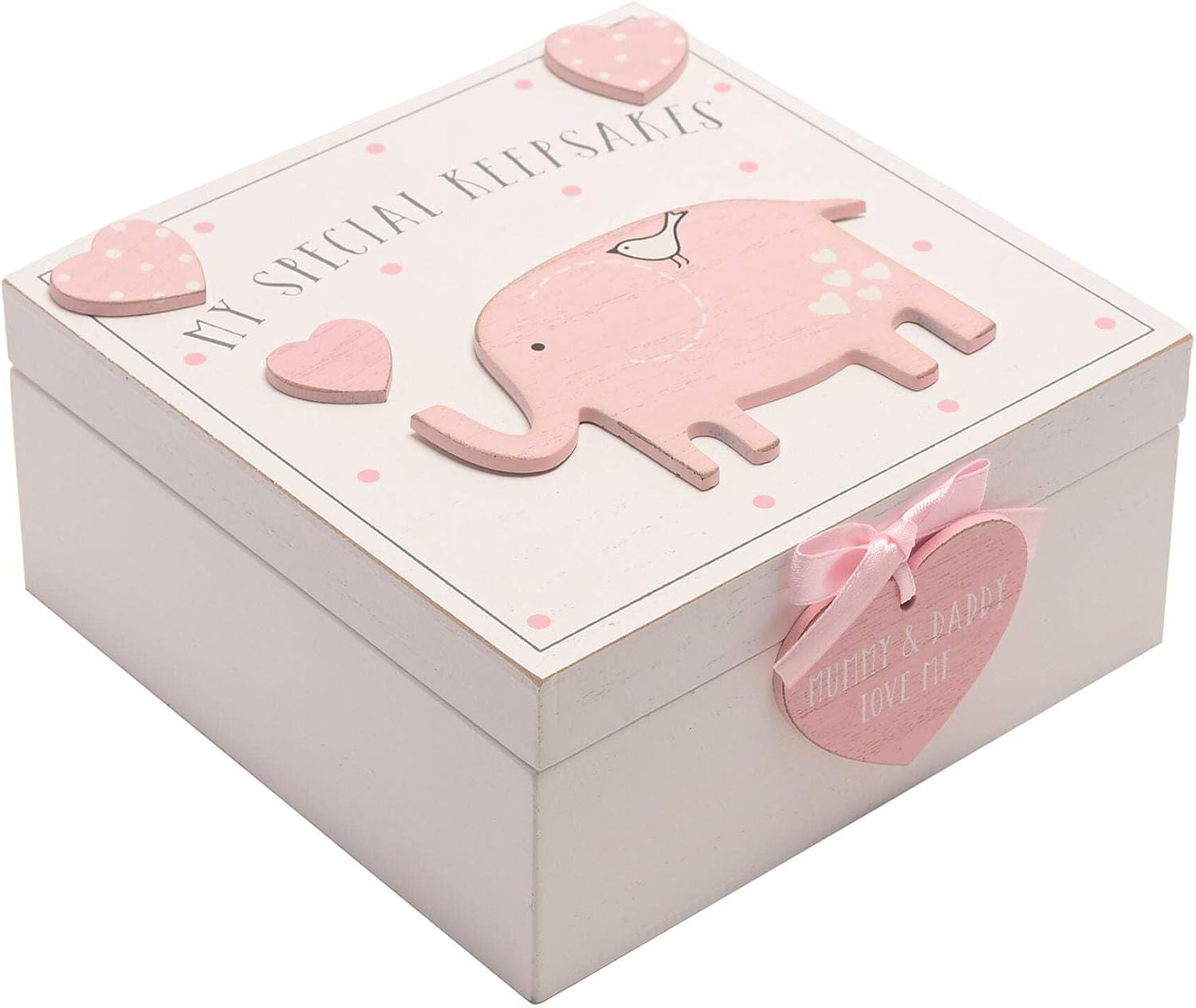 Baby Girl Wooden Memories Keepsake Box Vintage Style image number 5