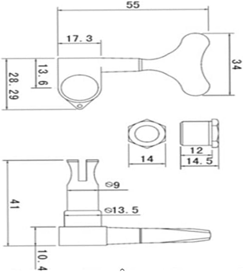 4 Chrome Sealed Tuning Pegs Tuners Machine Heads for Bass Guitar 2L+2R BBZY image number 4