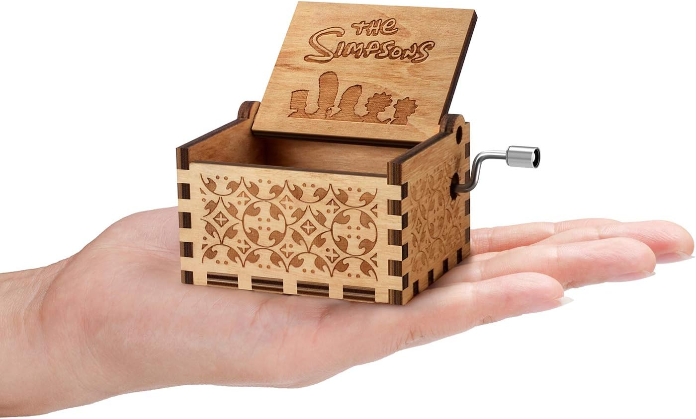 The Simpsons Music Boxes,Wood Engaved Antique Handmade Musical Boxes Best Gifts for Valentine'S Day/Christmas image number 6