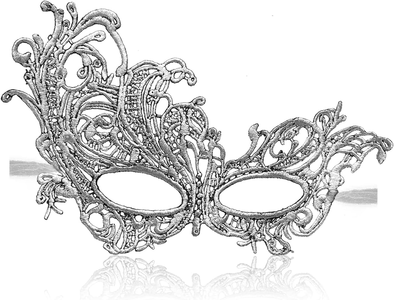Erythem Masquerade Mask for Women, Venetian Lace Masquerade Mask for Halloween Mardi Gras Costume Party, Fit for Adult image number 2