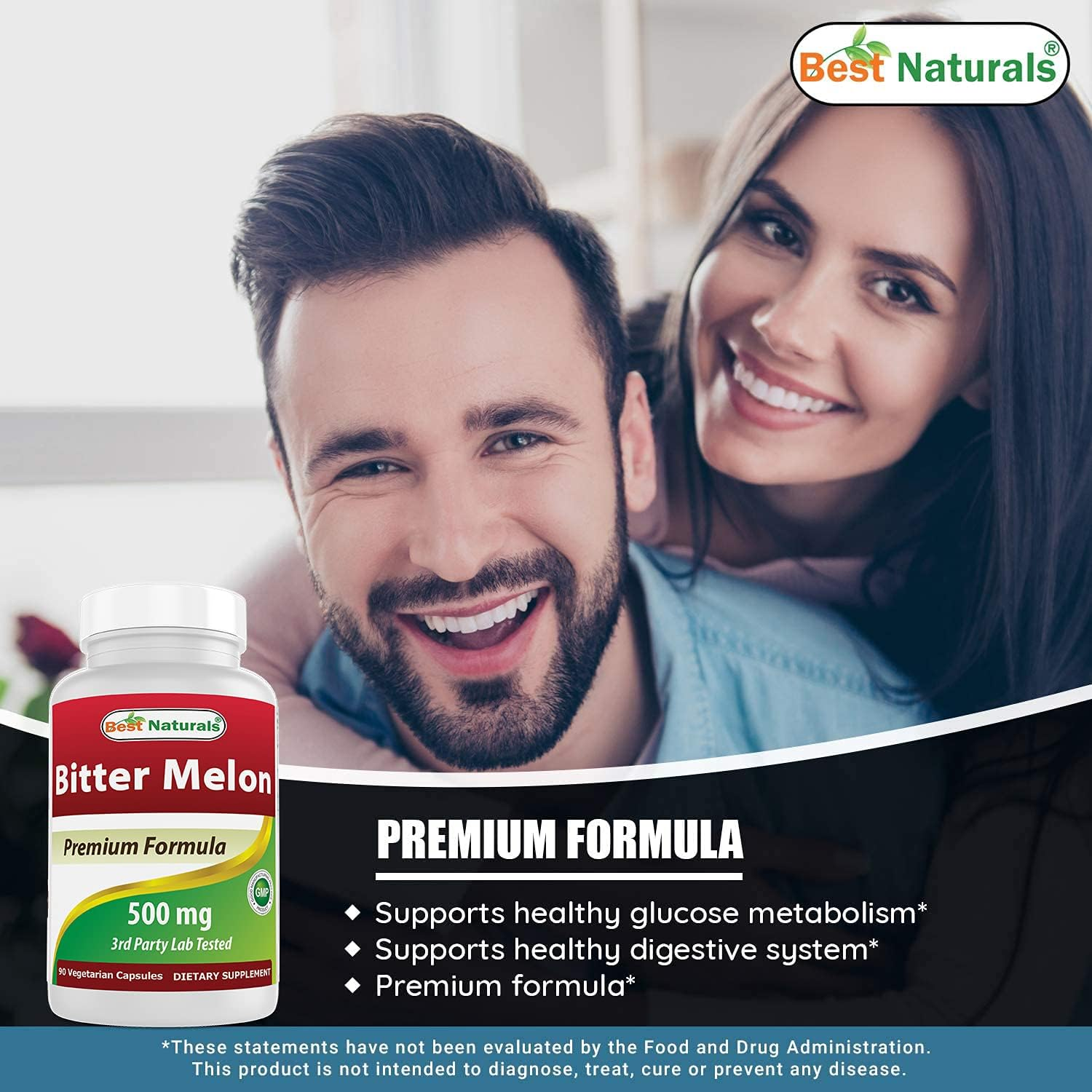 Best Naturals Bitter Melon Extract 500Mg 90 Veggie Capsules image number 6