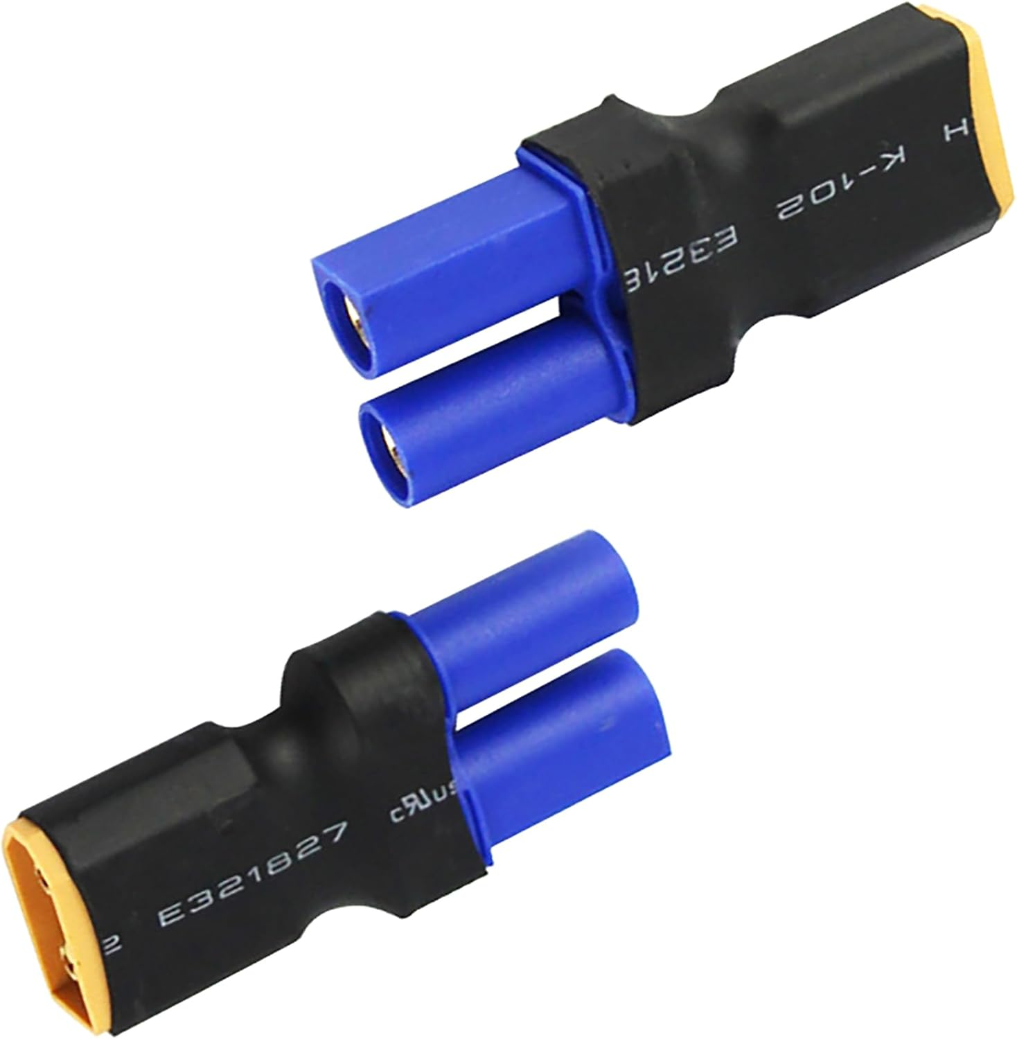 Tunghey 4Pack XT60 to EC5 Male Female Adapter, XT60 to Male Female EC5 Connector Adapter No Wires RC Lipo Battery Connectors image number 3