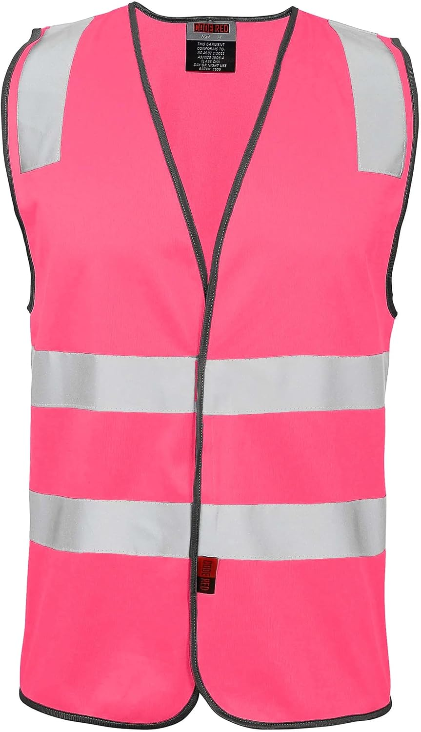 Pink Safety Vest - High Visibility Reflective Vest | Improved Reflectivity with 50Mm Micro Prism Tape | Lightweight & Breathable Design | Strong Velcro Closure | image number 1