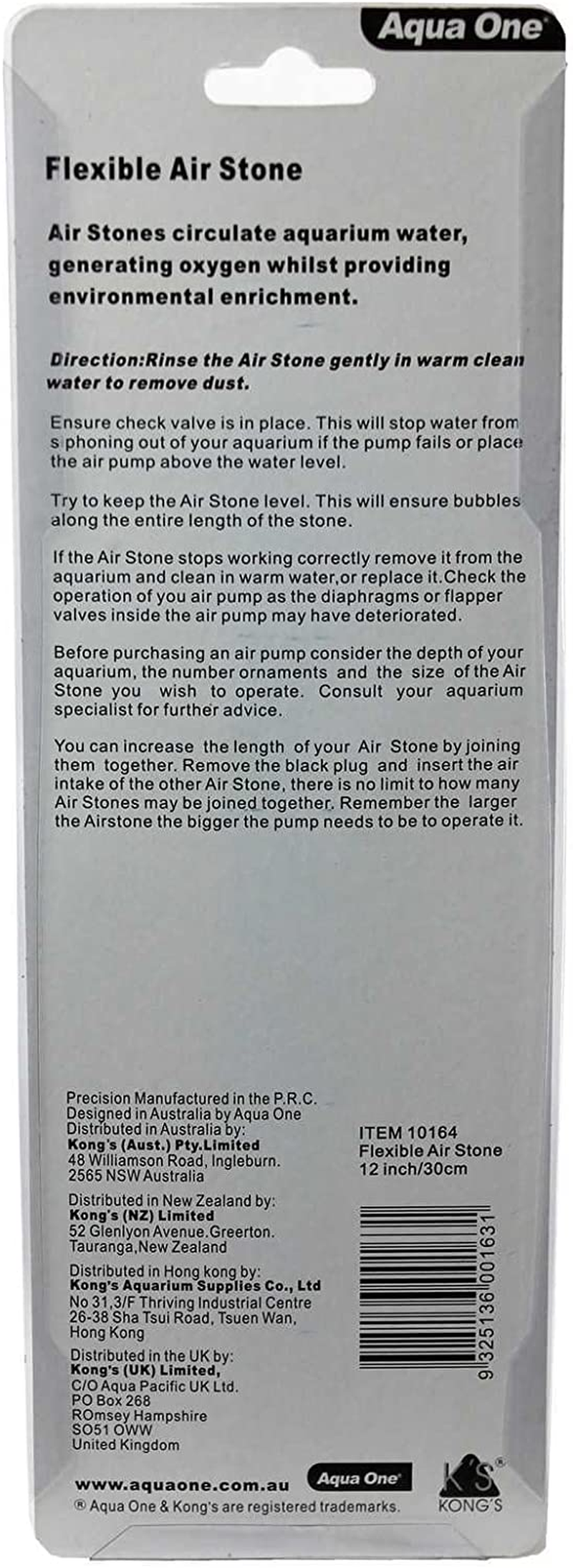 Aquarium Flexible Air Stone 30Cm (12 Inch) 10164 Fish Tank Aqua One