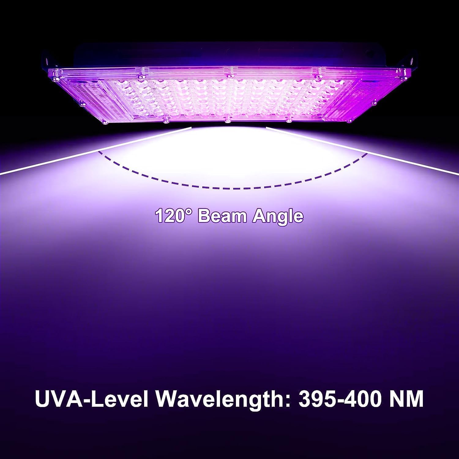 150W Black Light, 2 Pack LED Black Lights with Plug and Switch, IP65 Waterproof LED UV Light Flood Light Glow in the Dark Party, for Halloween, Fluorescent Poster, Body Paint, Stage, Aquarium image number 1