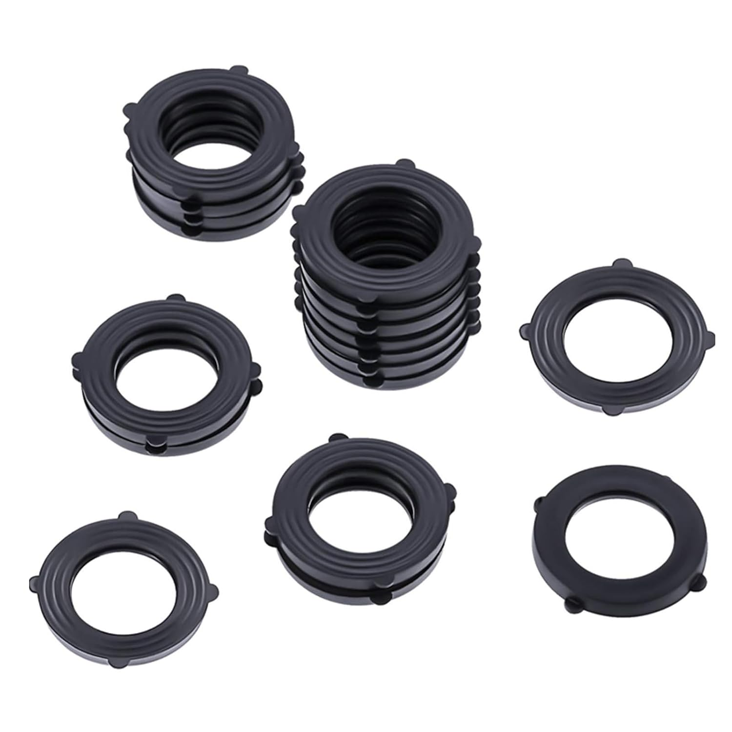 100Pcs Garden Hose Washer Rubber, Heavy Duty Rubber Washer Fit All Standard 3/4 Inch Garden Hose and Water Faucet Fittings (Black) - Red image number 4