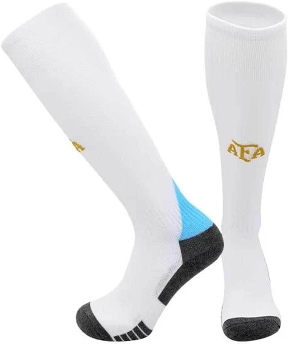 Soccer Jersey for Youth, Football Sportswear Uniforms Suit with Socks, Fans Gift T-Shirt (Big & Tall, White, 7-8 Years) image number 4