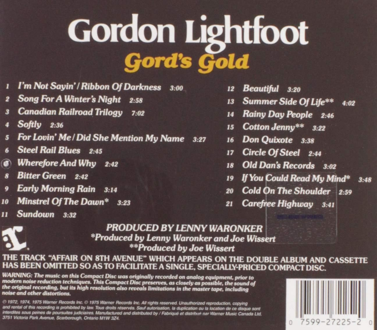 Gord'S Gold (Greatest Hits)