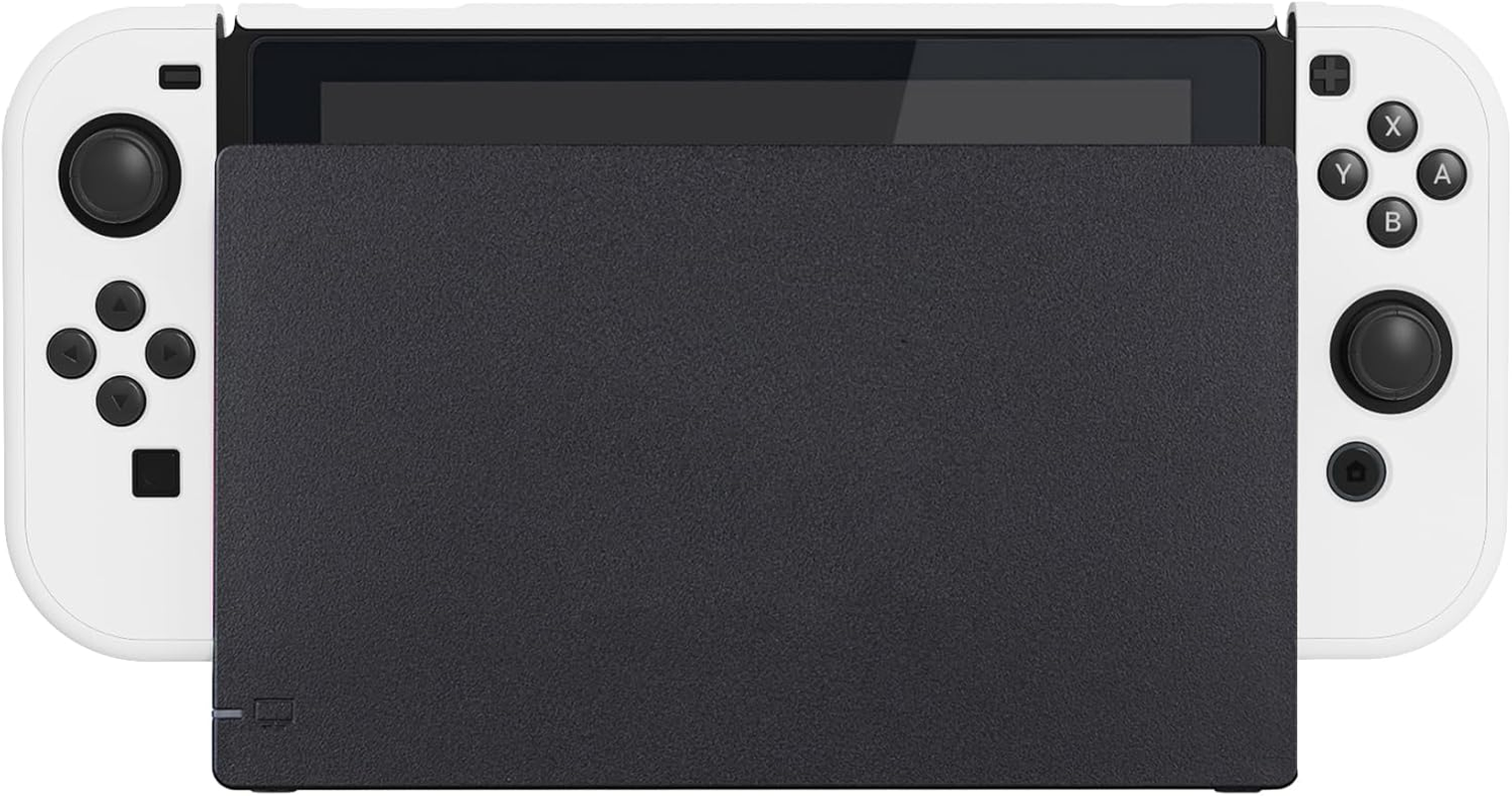 Extremerate Playvital Back Cover for Nintendo Switch Console, NS Joycon Handheld Controller Separable Protector Hard Shell, Customized Dockable Protective Case for Nintendo Switch - White image number 3