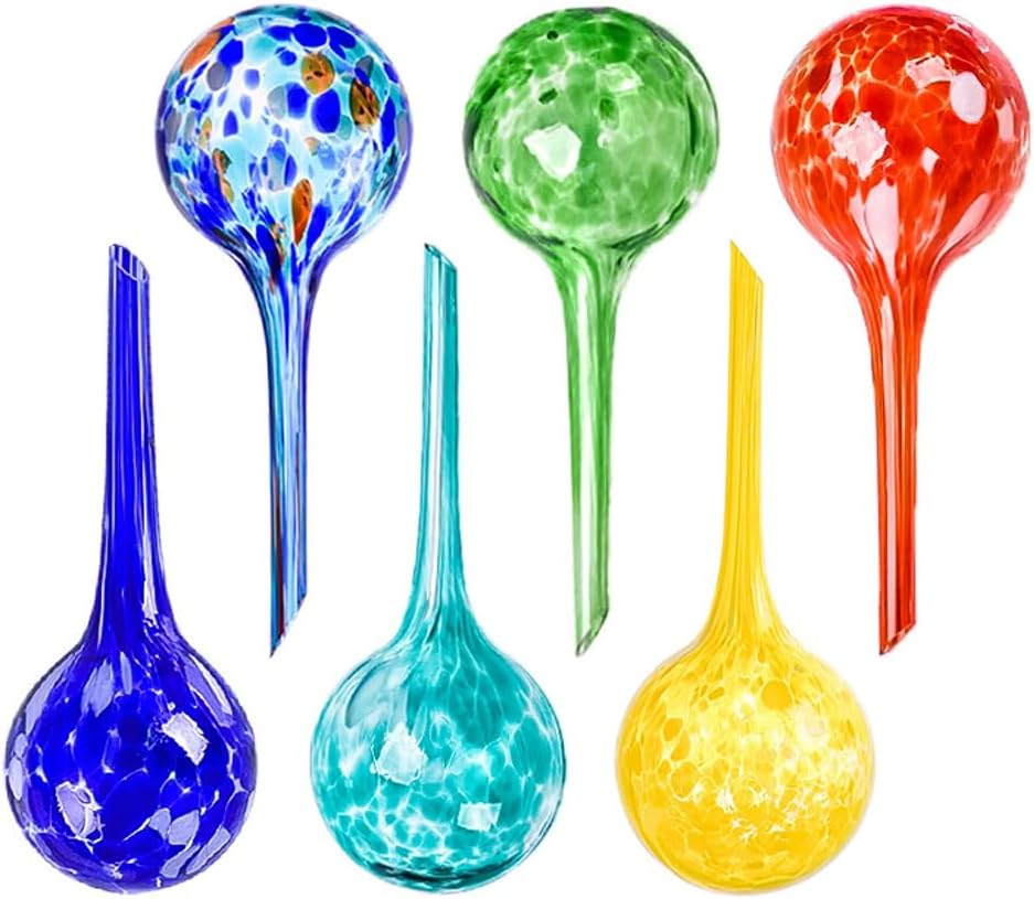 TOMVAES 6 PCS Plant Watering Bulbs,Self-Watering Globes,Garden Water Device Watering Bulbs,15 Cm Self Watering Planter Insert,Glass Plant Watering Devices for Indoor and Outdoor Plants Waterer image number 1
