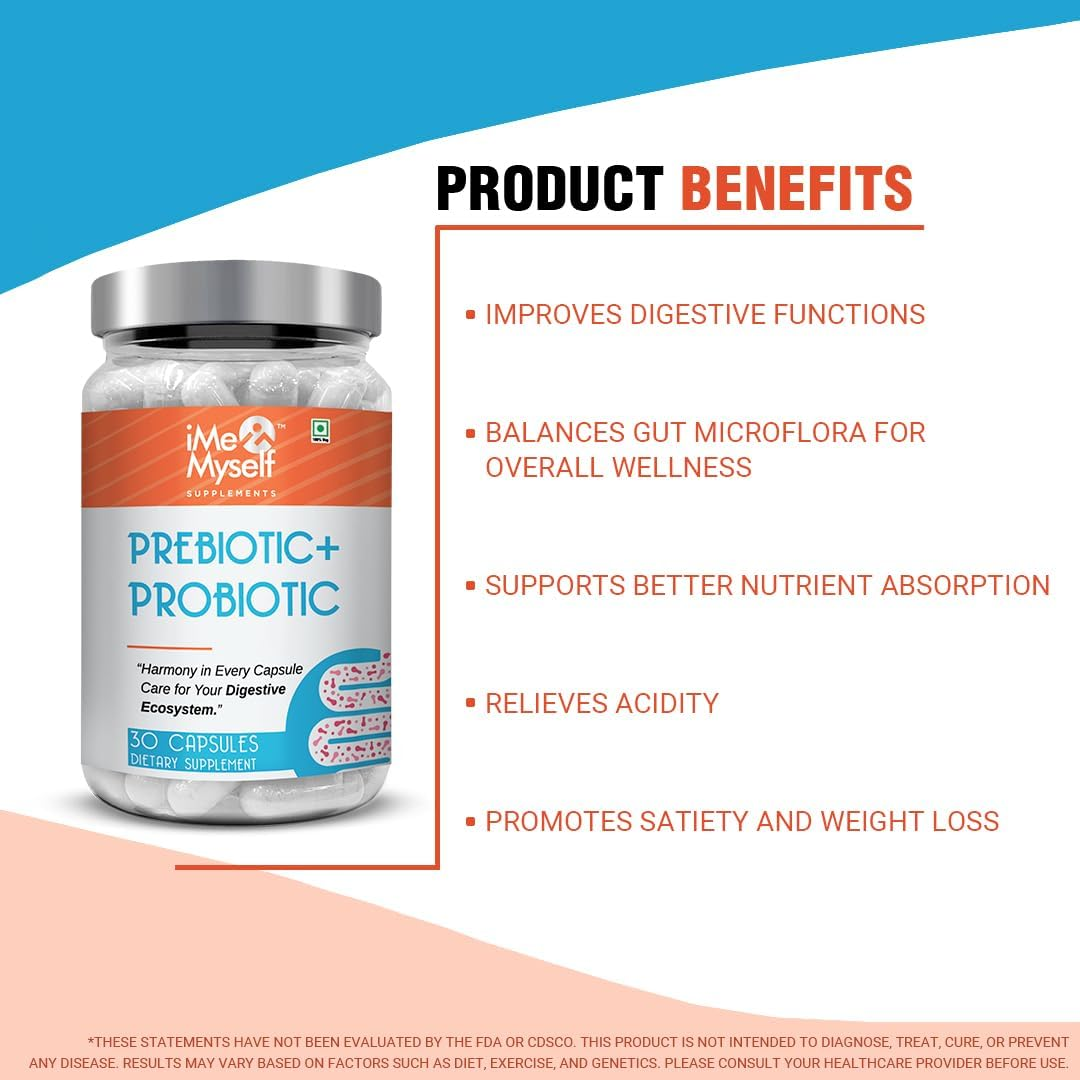 Imemyself Prebiotic + Probiotic Capsule - 30Caps image number 4