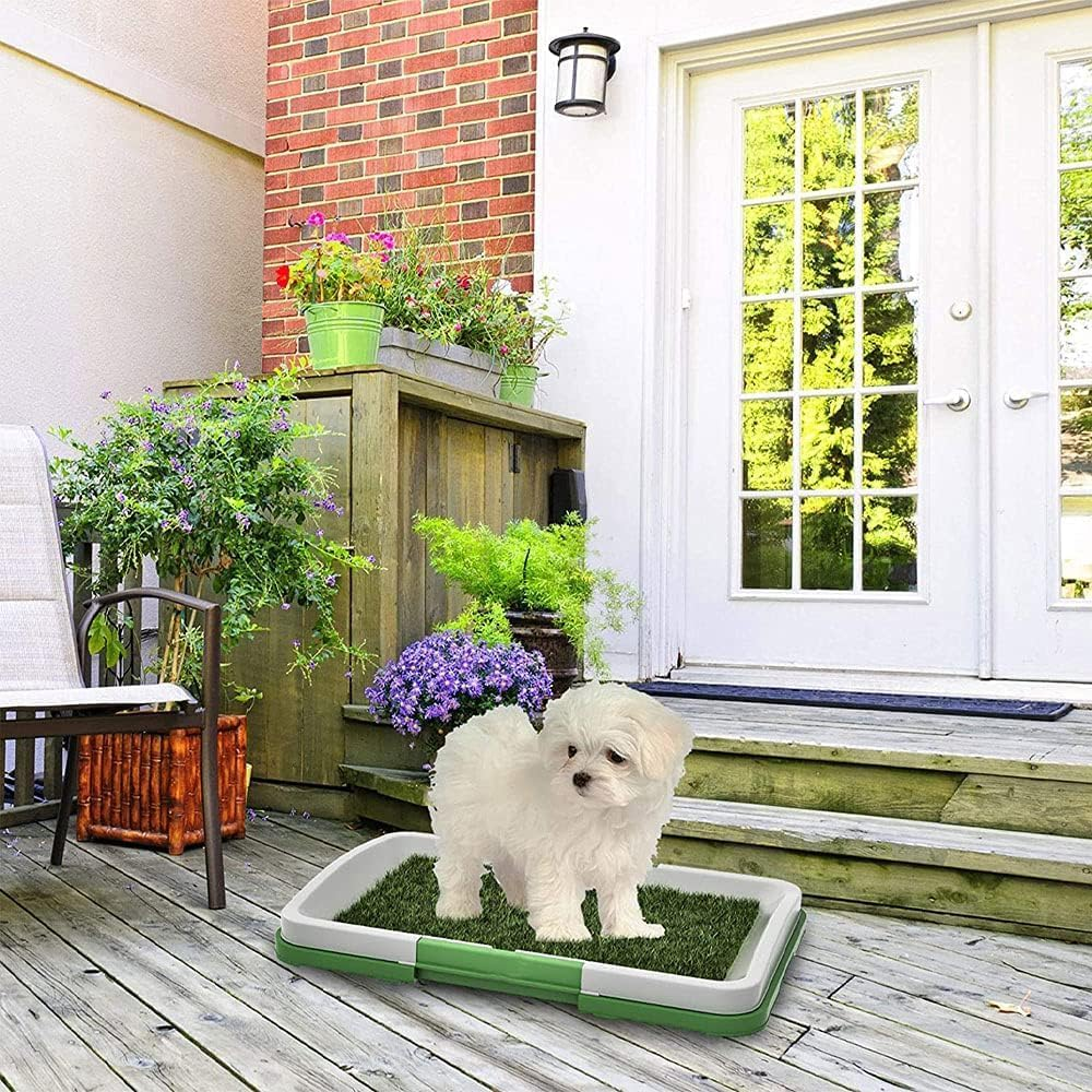 Artificial Grass Puppy Pad for Dogs and Small Pets&ndash;Portable Training Pad with Tray&ndash;For Puppies and Small Pet, Portable Potty Trainer for Indoor and Outdoor Use, Puppy Essentials image number 6
