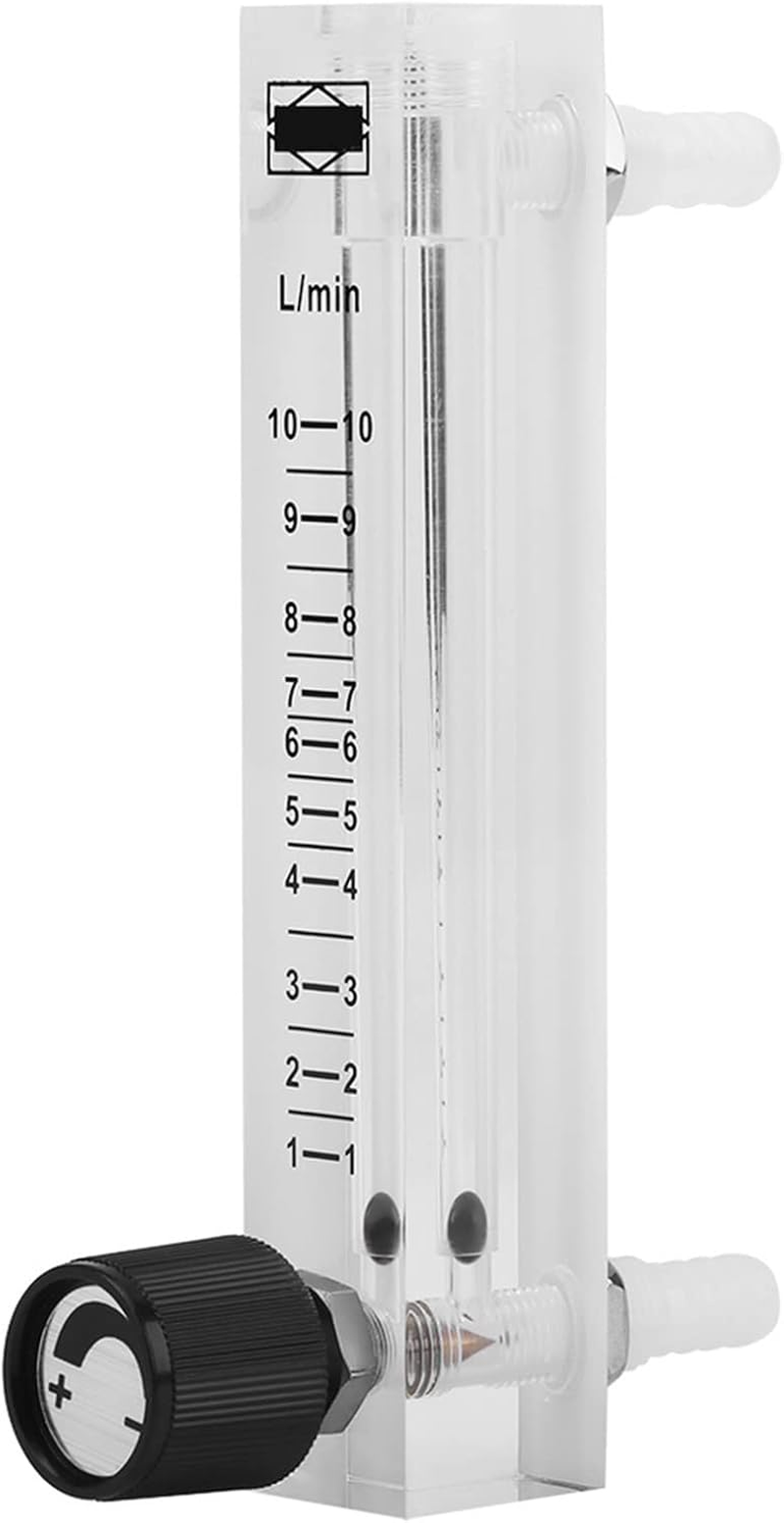 Oxygen/Air/Gas Peak Flow Meter, LZQ-7 1-10LPM Flowmeter Flow Meter with Control Valve image number 1