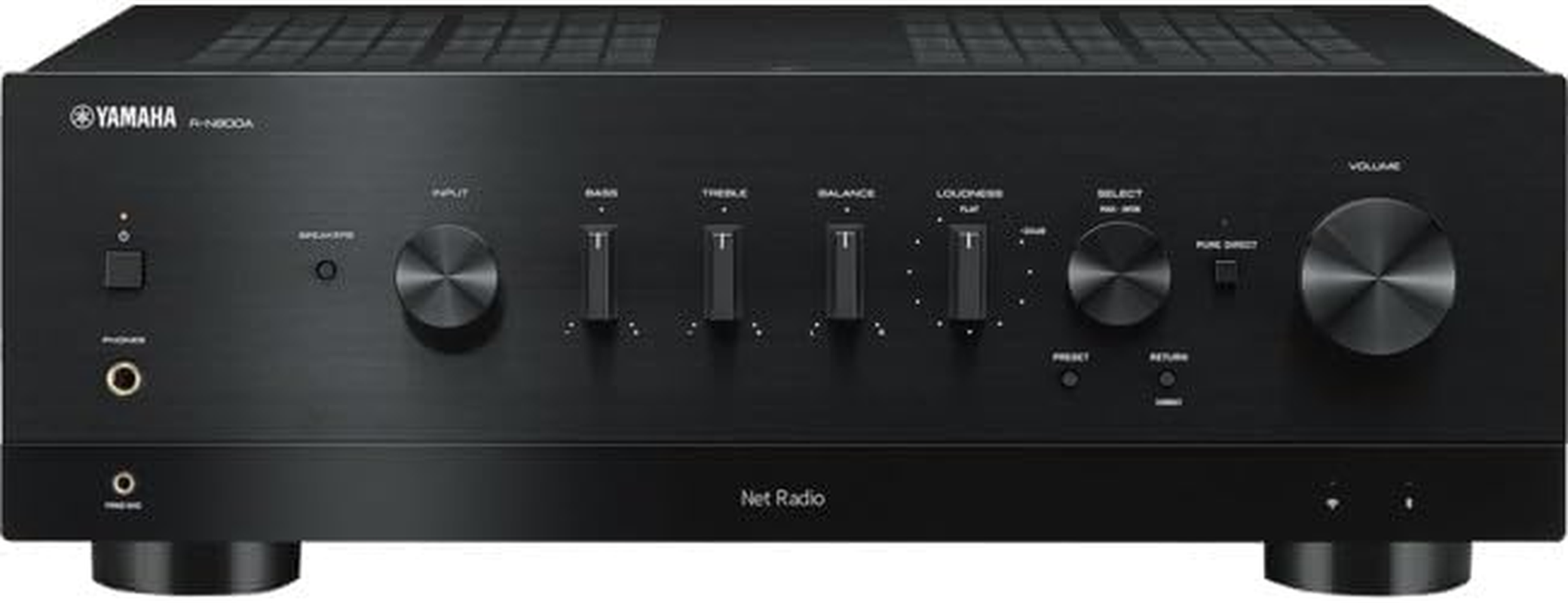 Yamaha R-N800A 2-Ch Network Amp - 100W RMS Network Receiver, Black - Black image number 2