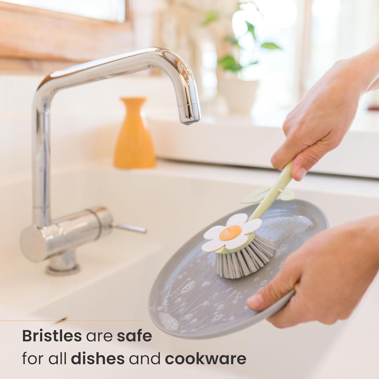 VIGAR Dishwasher Brush with Orange Florganic Vase image number 3