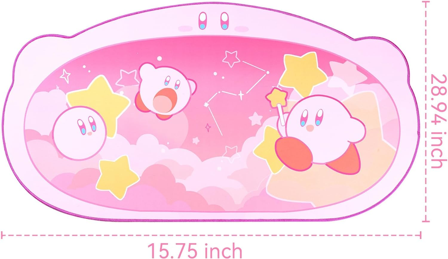 YOCORE Kirby Mouse Pad Large Cute Gaming Mouse Pad,Non-Slip Base Long Office Desk Mat,Durable Large Extended Keyboard Mouse Pad with Stitched Edges for Girl Gaming-Xzay image number 1