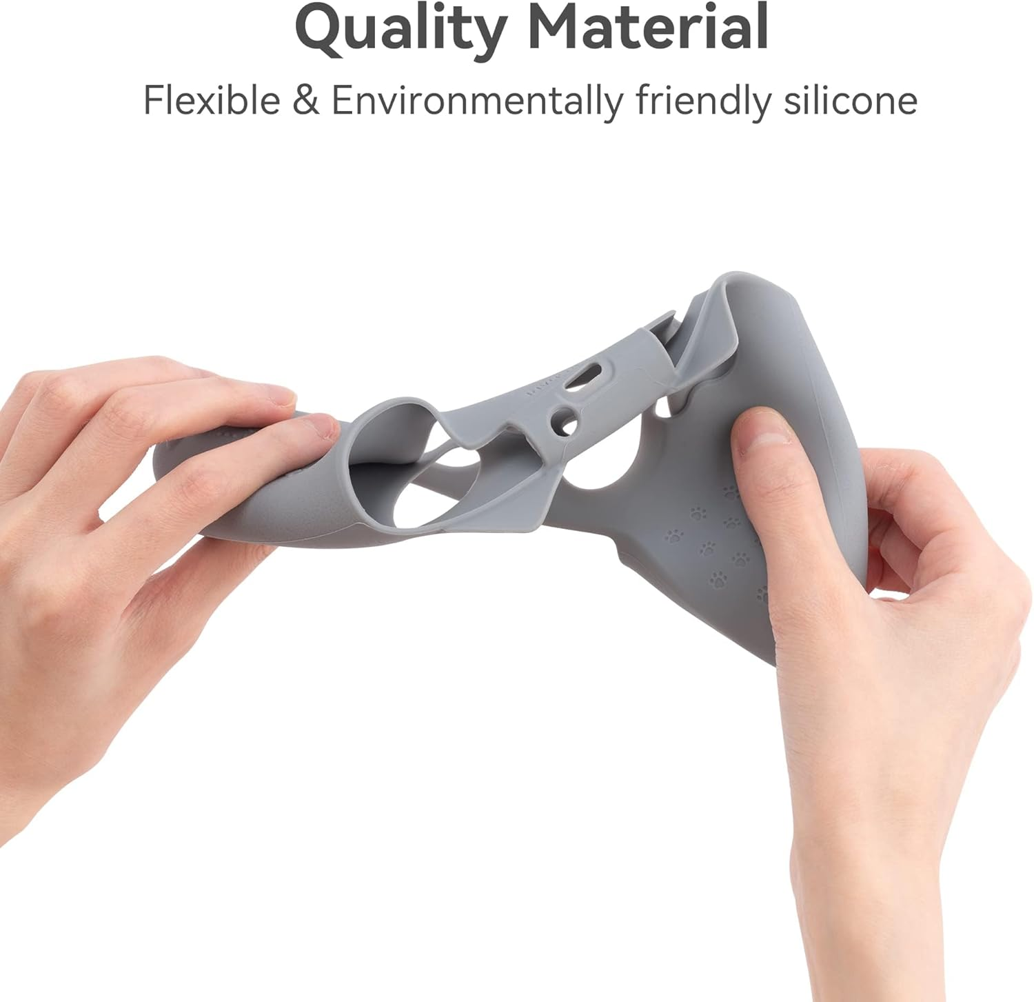 Geekshare Cat Paw Controller Skin Grips Set Anti-Slip Silicone Protective Cover Skin Case Compatible with Xbox Series X Controller with 2 Thumb Grip Caps and 1 Sticker (Grey)