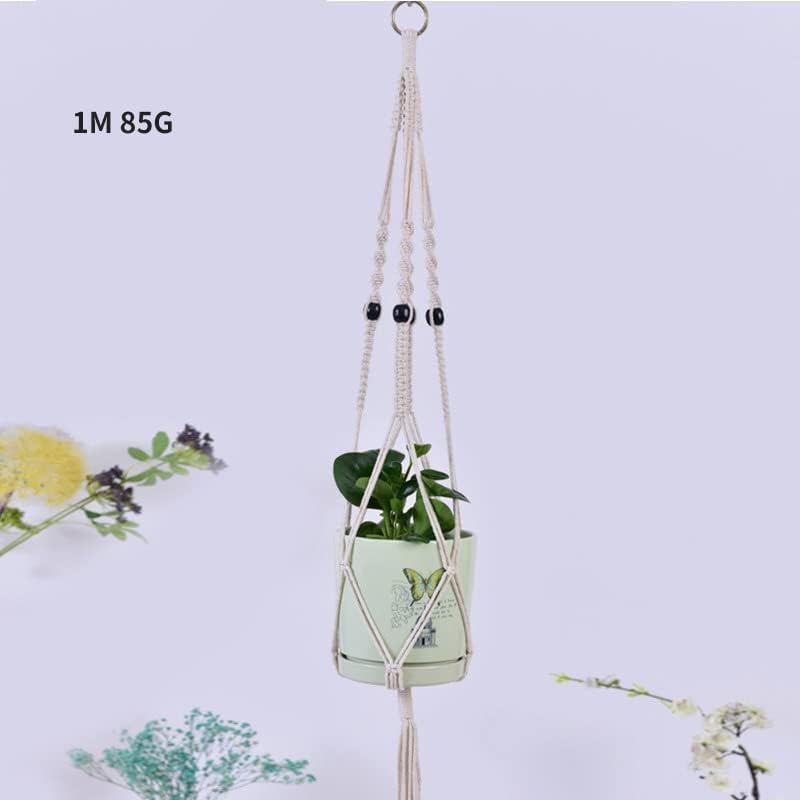 AIMALL Macrame Plant Hanger, 39 Inch Hand-Braided Hanging Planter Holder, Indoor Outdoor Flower Pot Basket with Cotton Rope, Boho Style for Living Room, Balcony, or Garden